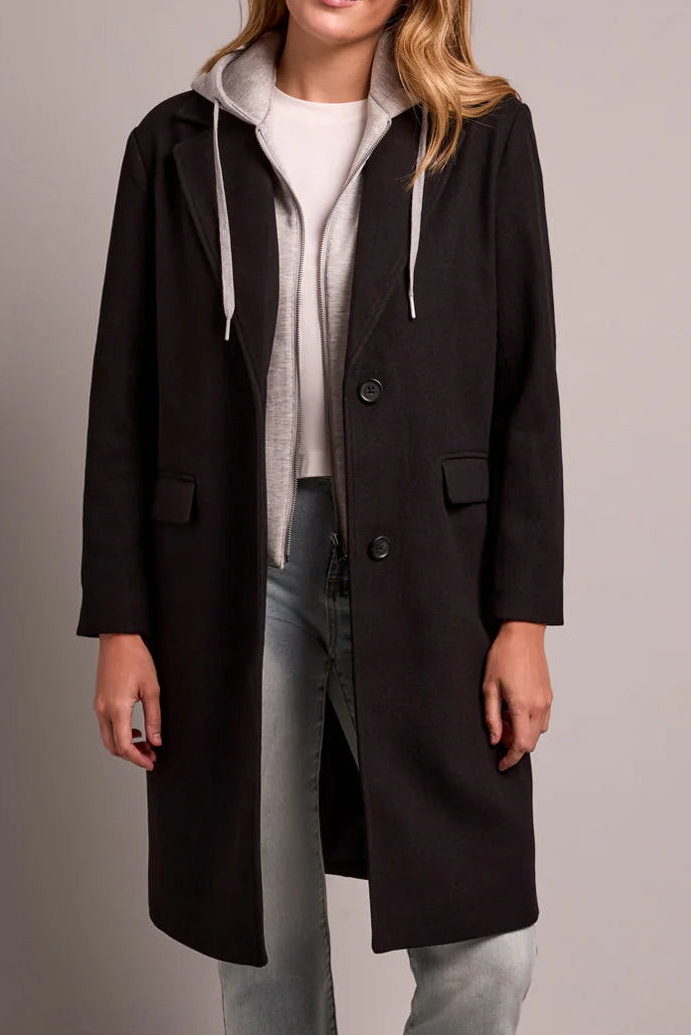 Tribal Car Coat w/ Fooler Hoodie