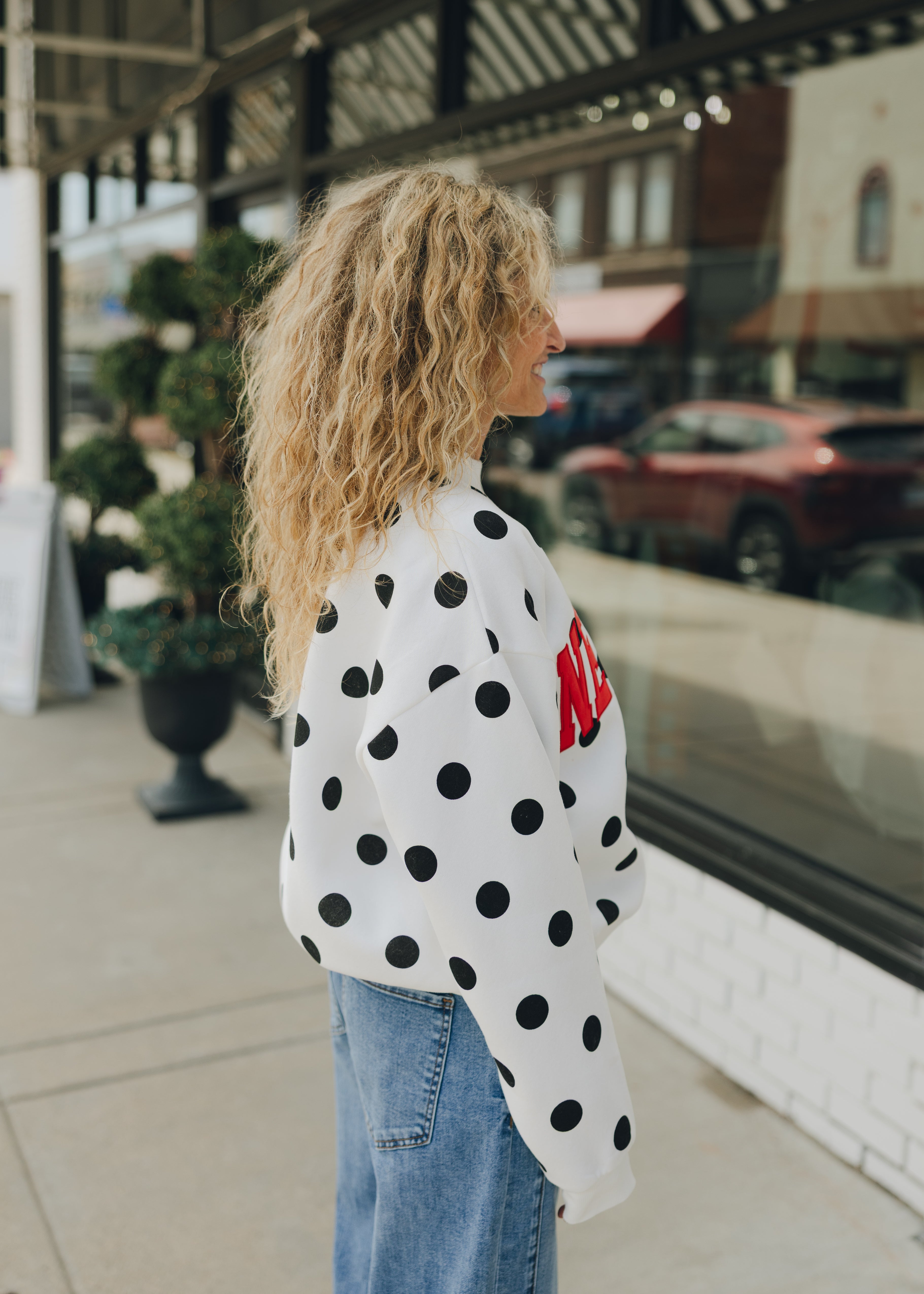 Nebraska Polka Dot Mockneck