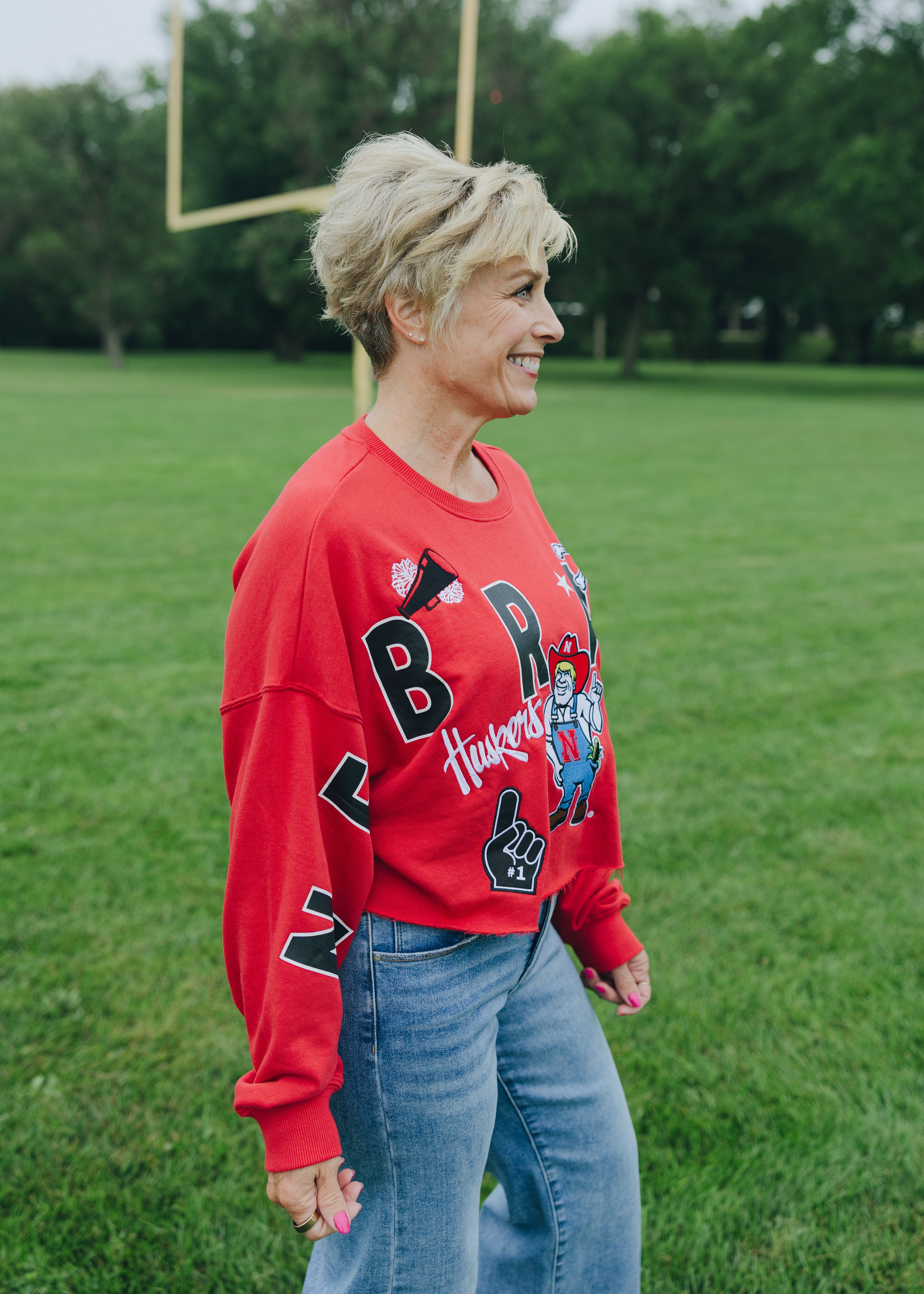 Nebraska Patched Up Crop Long Sleeve