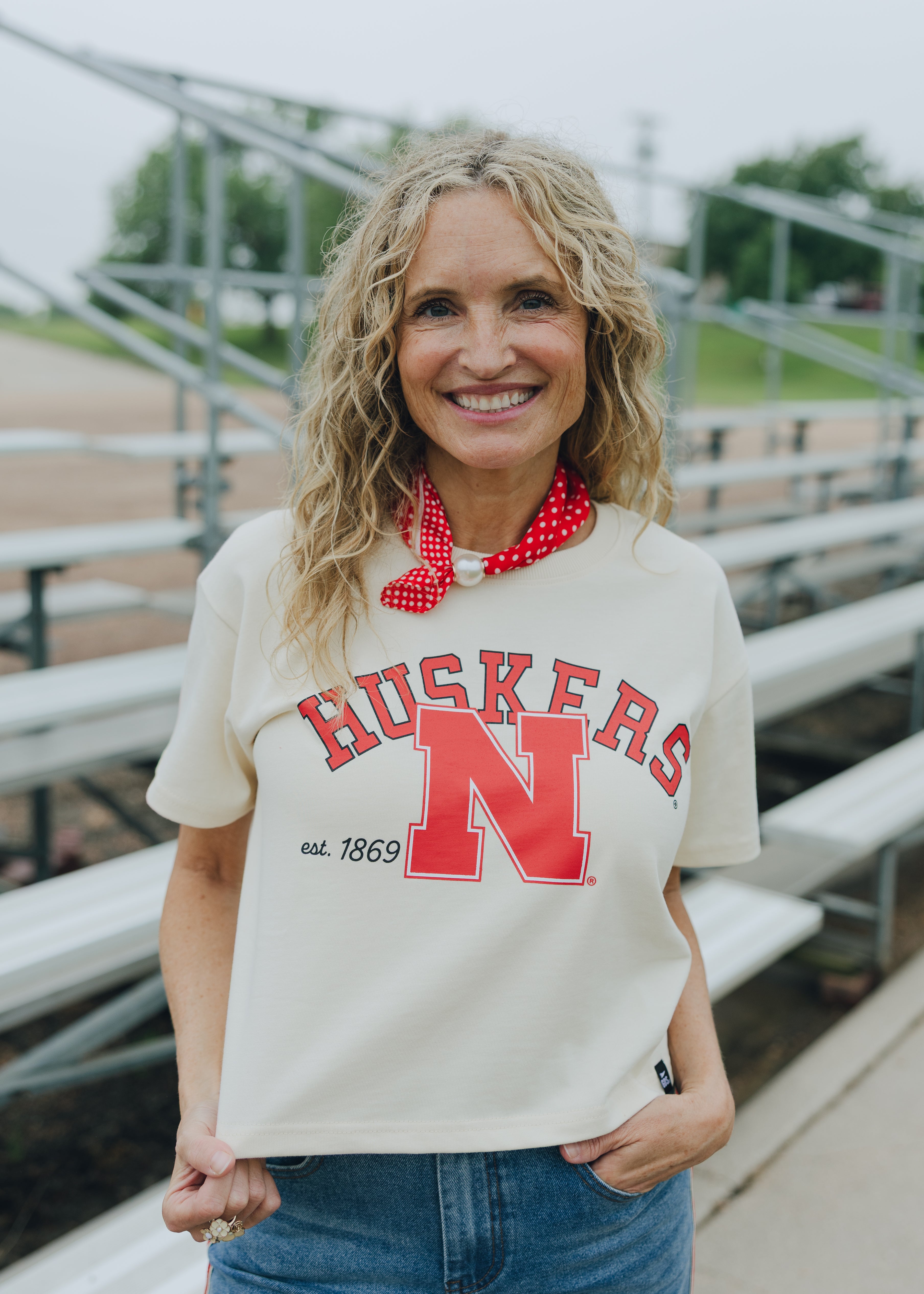 Nebraska Mascot Arch Crop Tee
