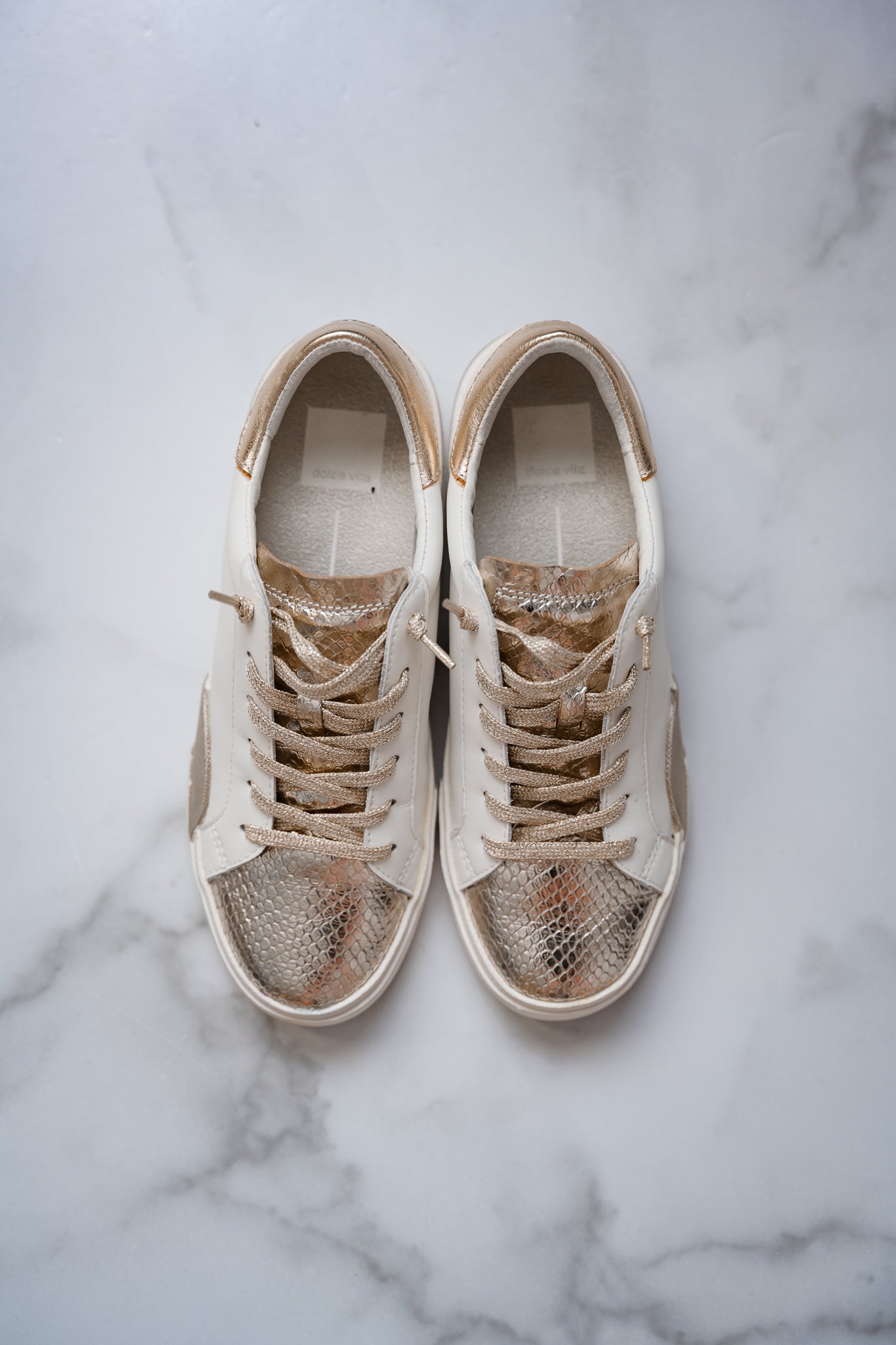 Dolce Vita Zina Sneaker - White/Gold