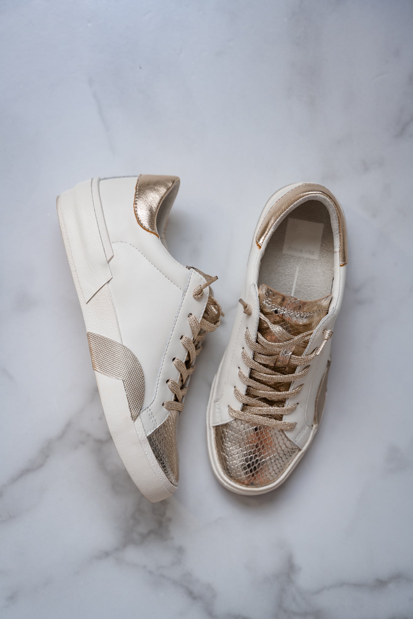 Dolce Vita Zina Sneaker - White/Gold