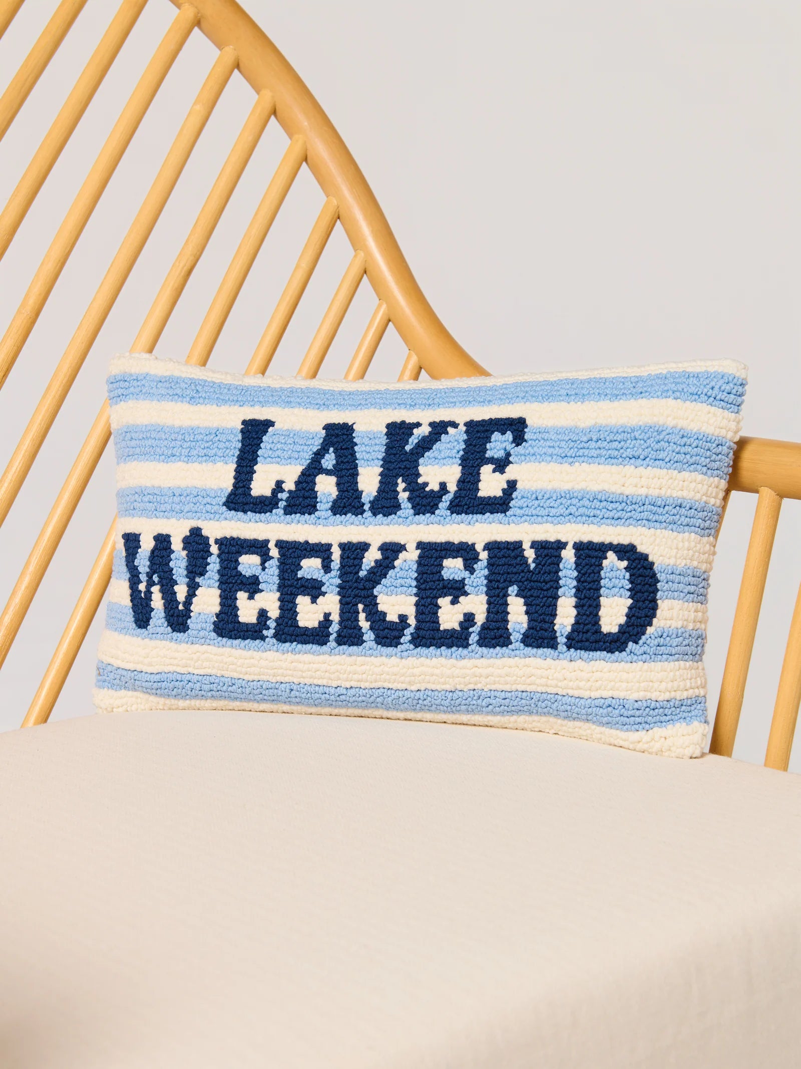 Lake Weekend Striped Pillow