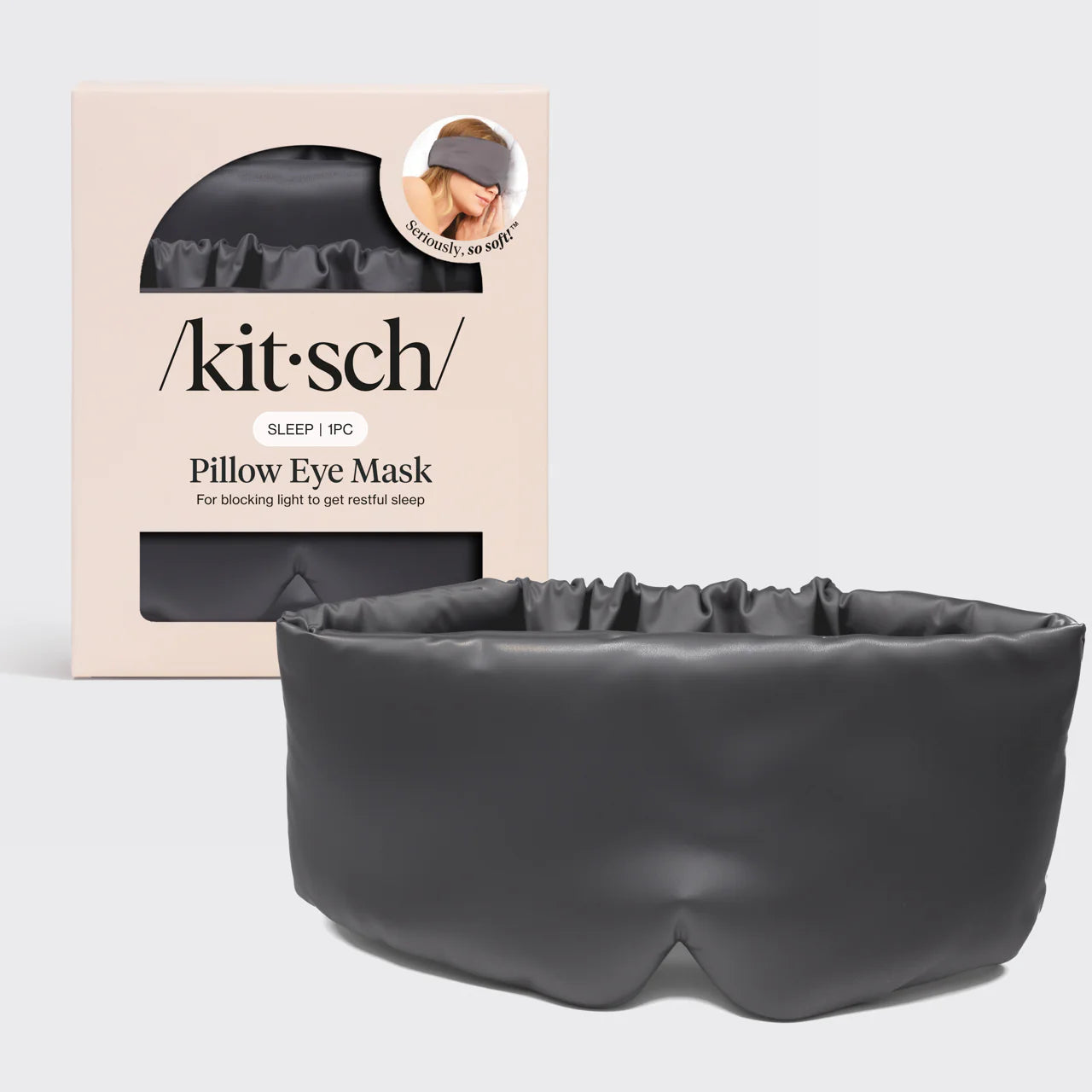 Kitsch The Pillow Eye Mask - Charcoal