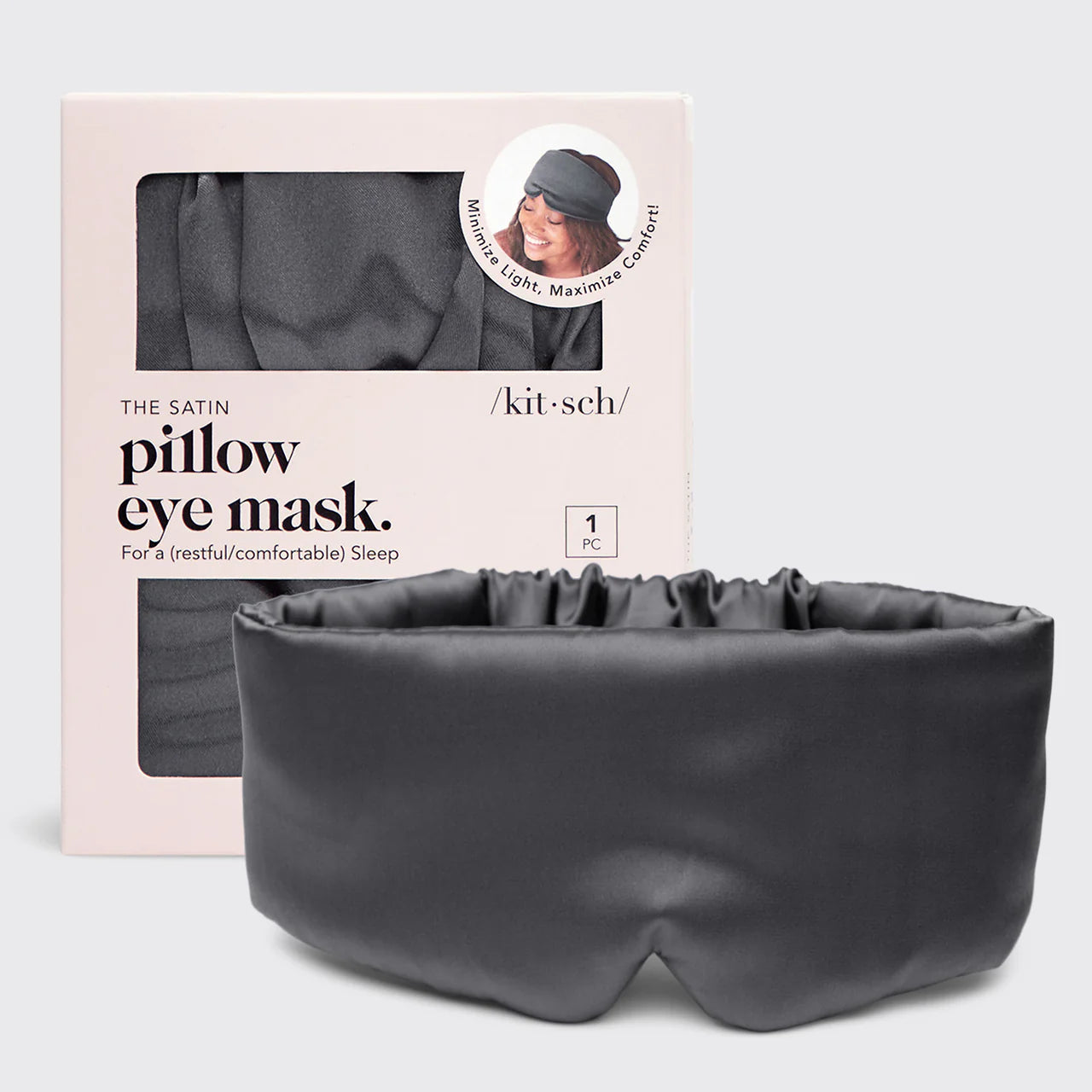 Kitsch Charcoal Contour Pillow Eye Mask