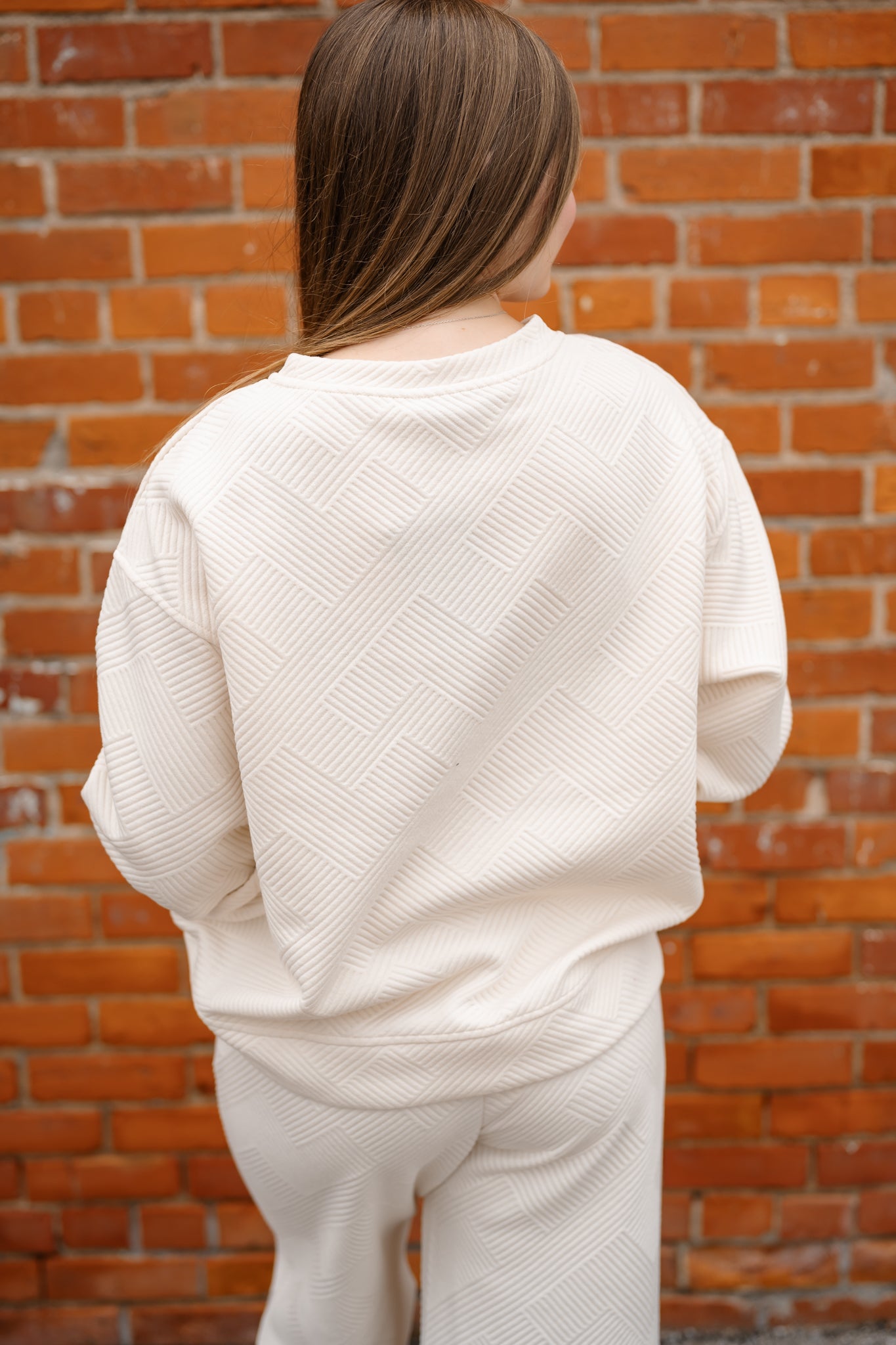 Textured Sweatshirt - Cream
