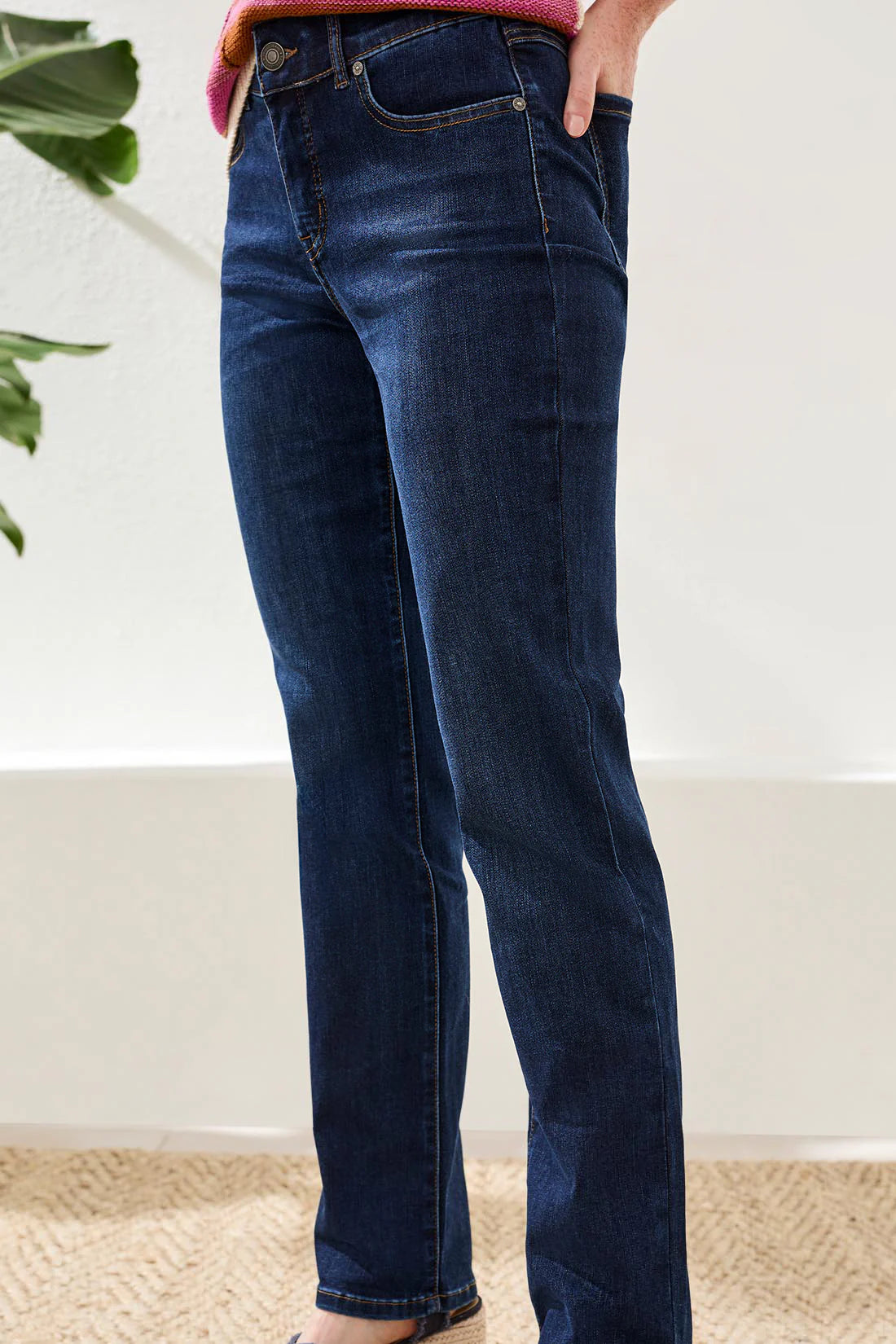 Tribal Sophia Straight Leg Jeans - Petite Deep Ocean