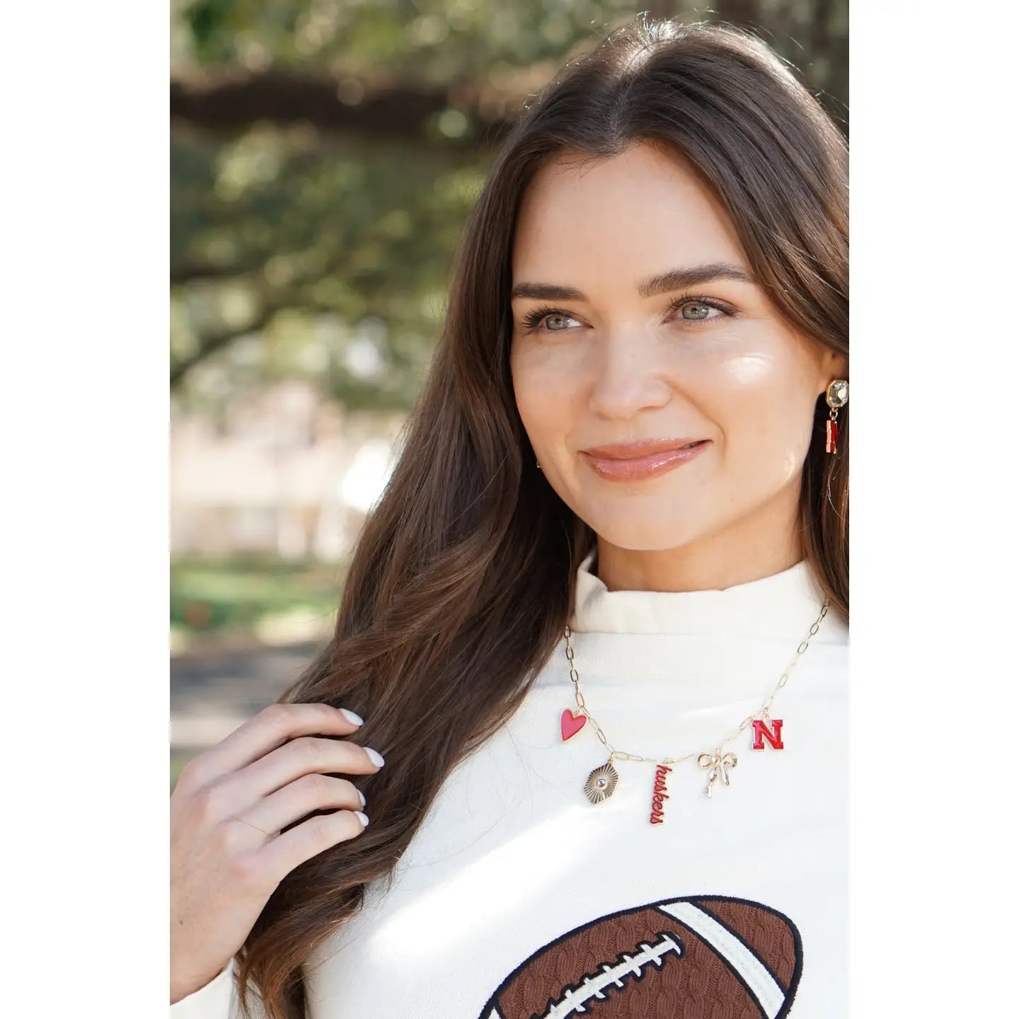 Nebraska Paper Clip Charm Necklace