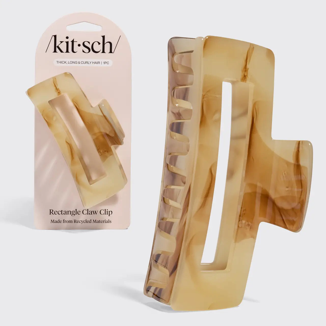 Kitsch Plastic Jumbo Open Shape Claw Clip