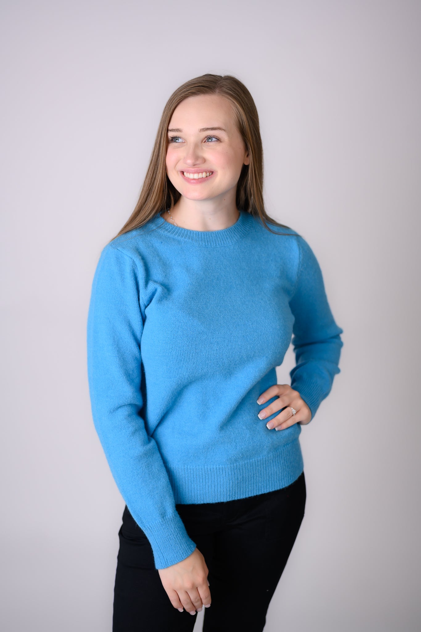 Long Sleeve Sweater - Turquoise