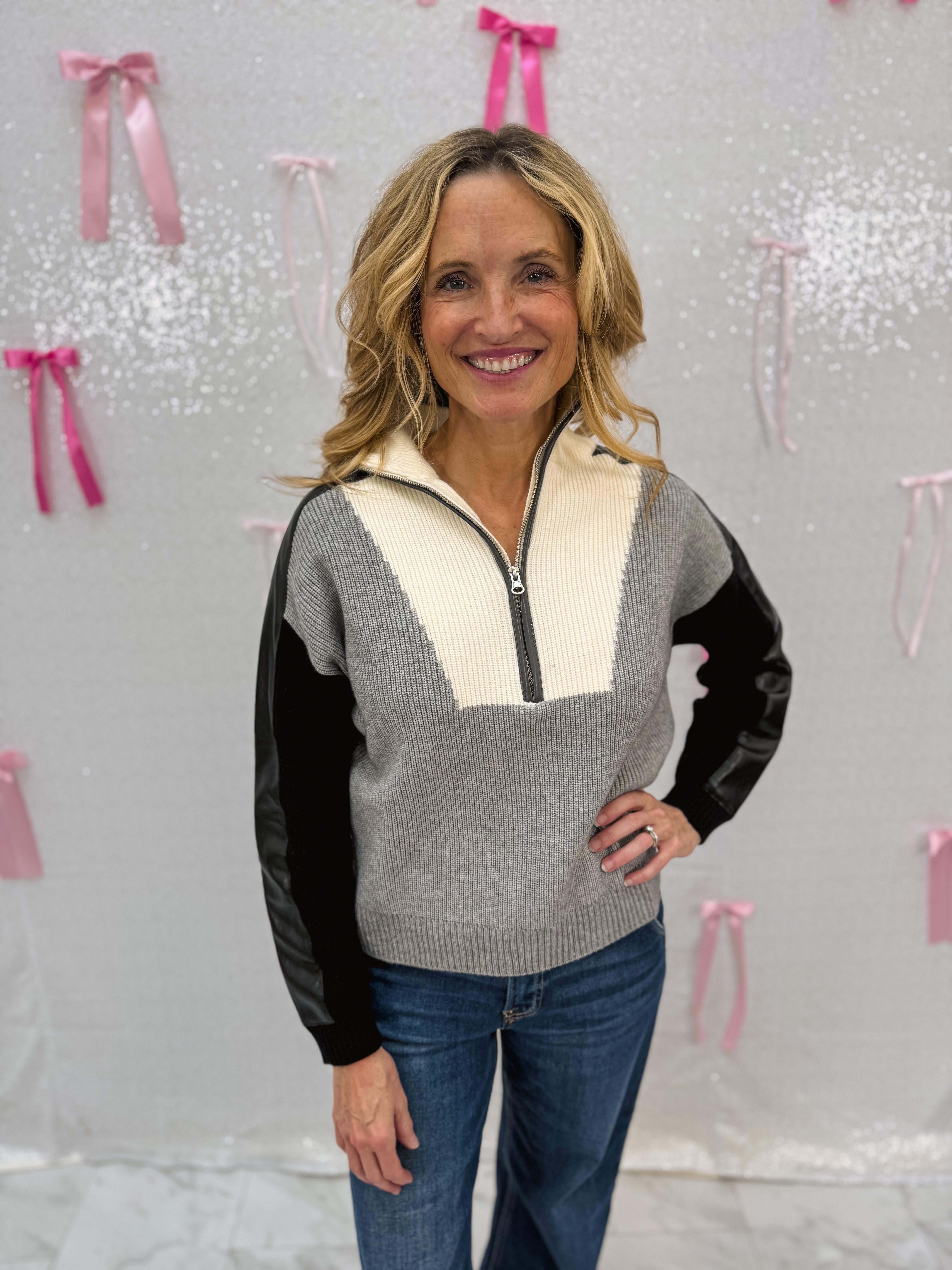 Elan Color Block Sweater