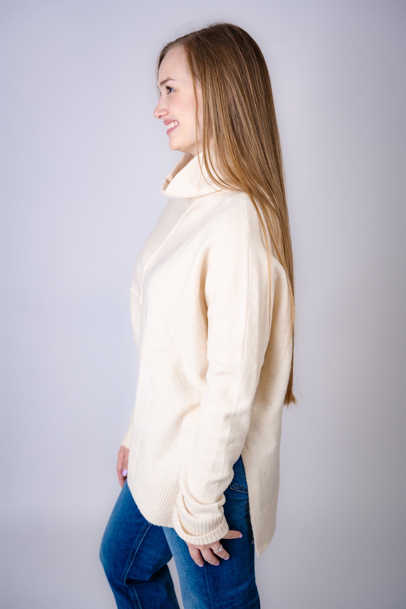 Turtleneck Sweater - Cream