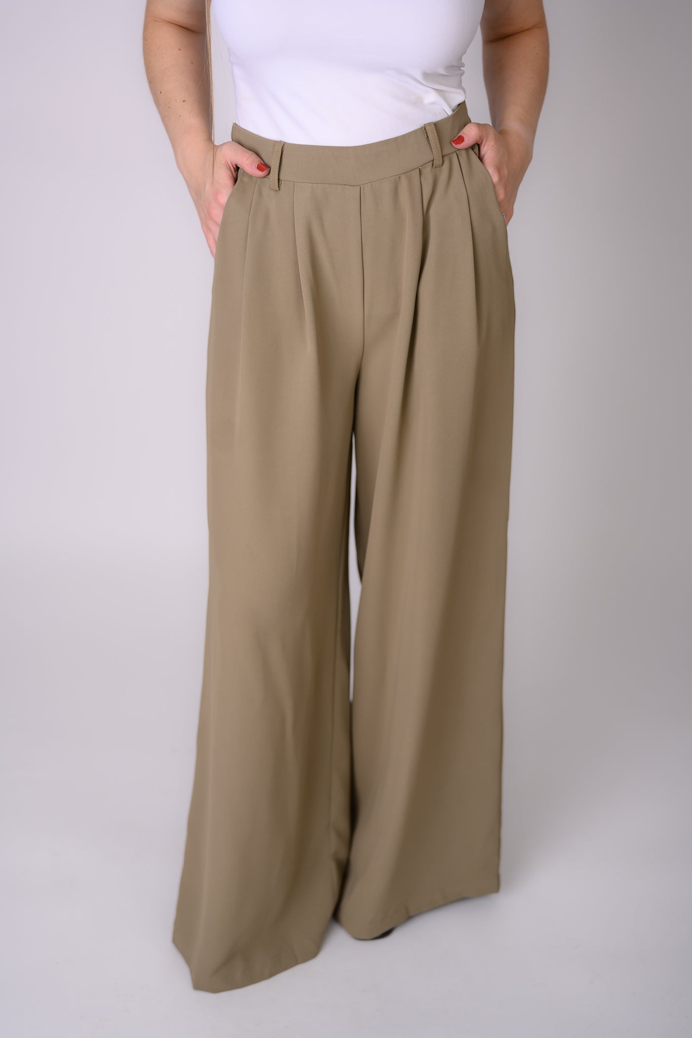 Pleated Solid Dress Pants - Coco