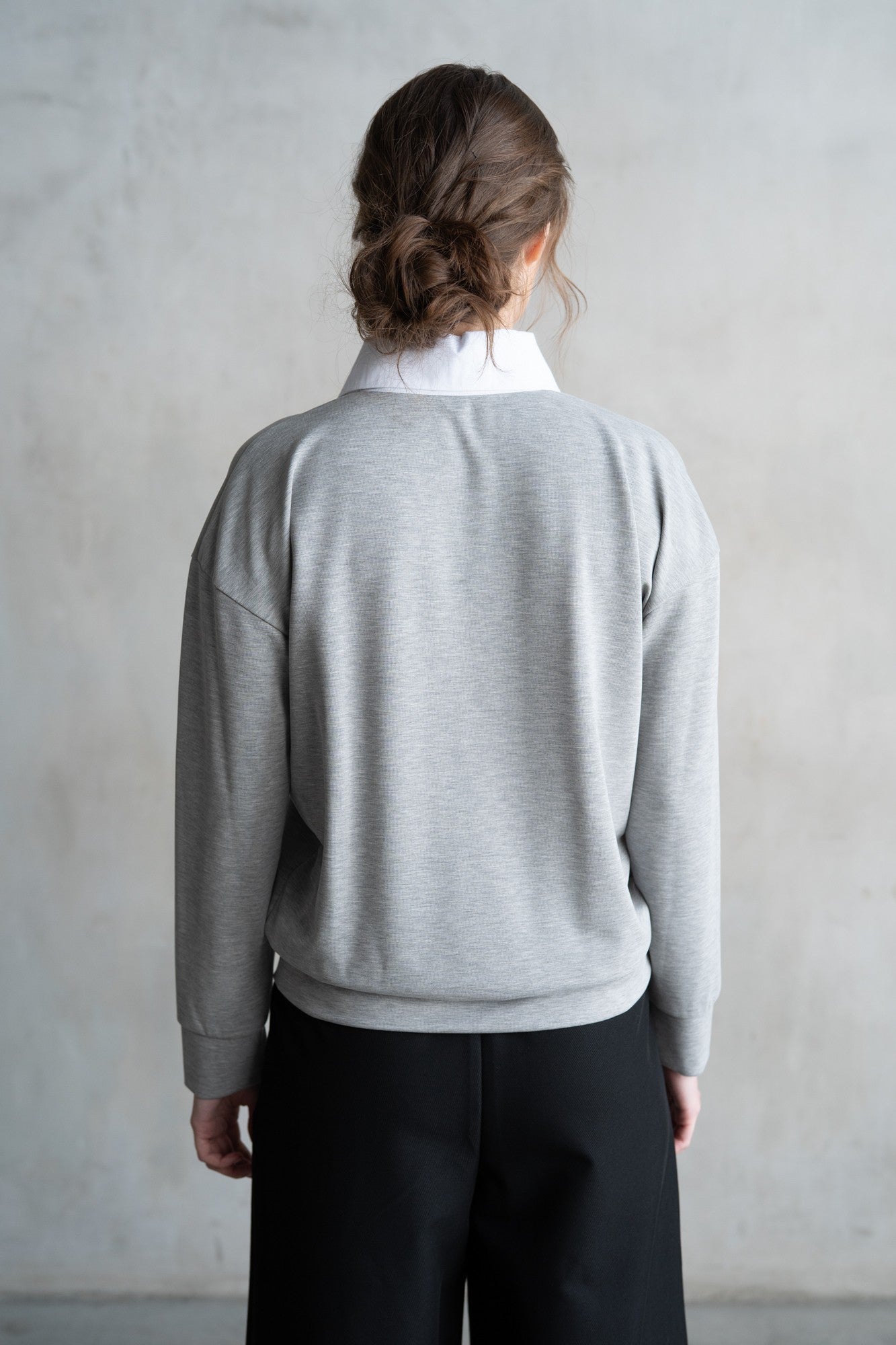 Casual Long Sleeve Polo Sweatshirt