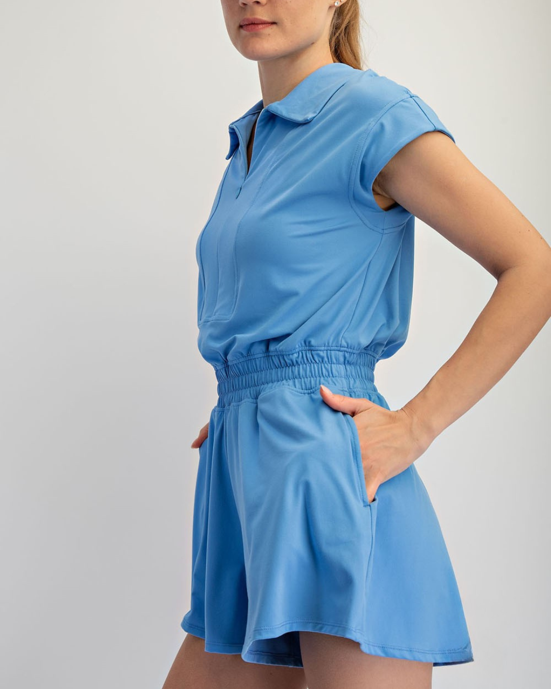 Butter Soft Collar Tennis Romper