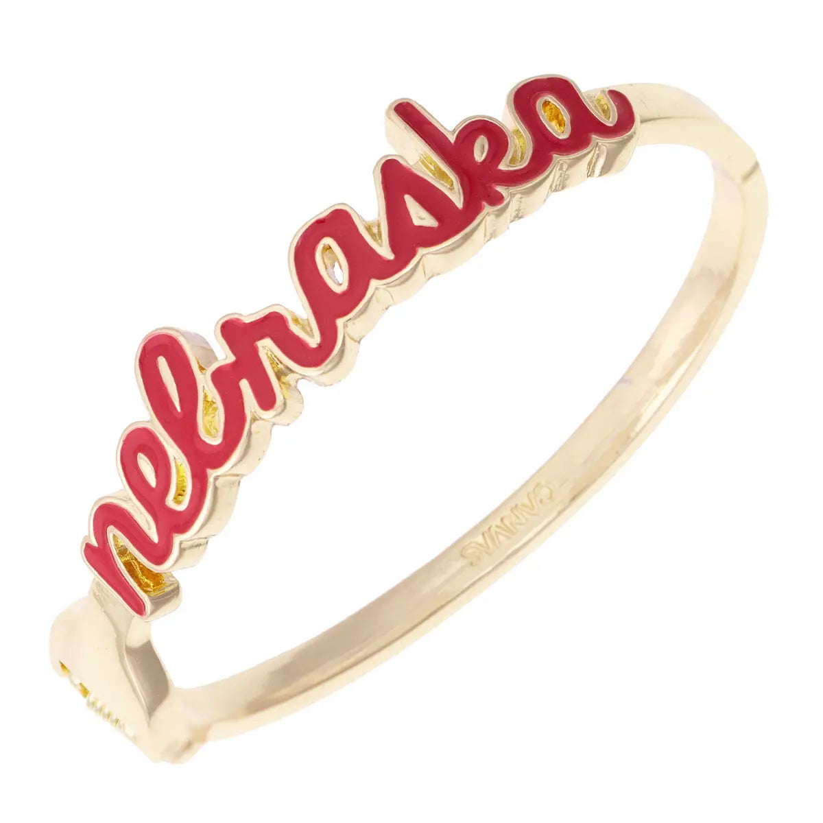 Nebraska Cursive Hinge Bangle