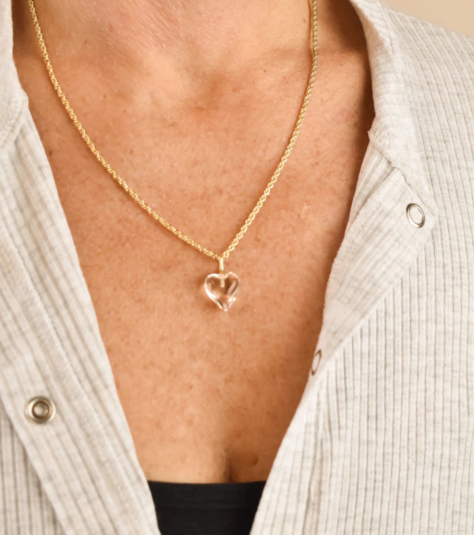 Sis Kiss Palm Beach Stone Heart Charm