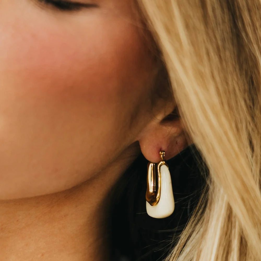 Cha-Cha Resin Hoop Earrings