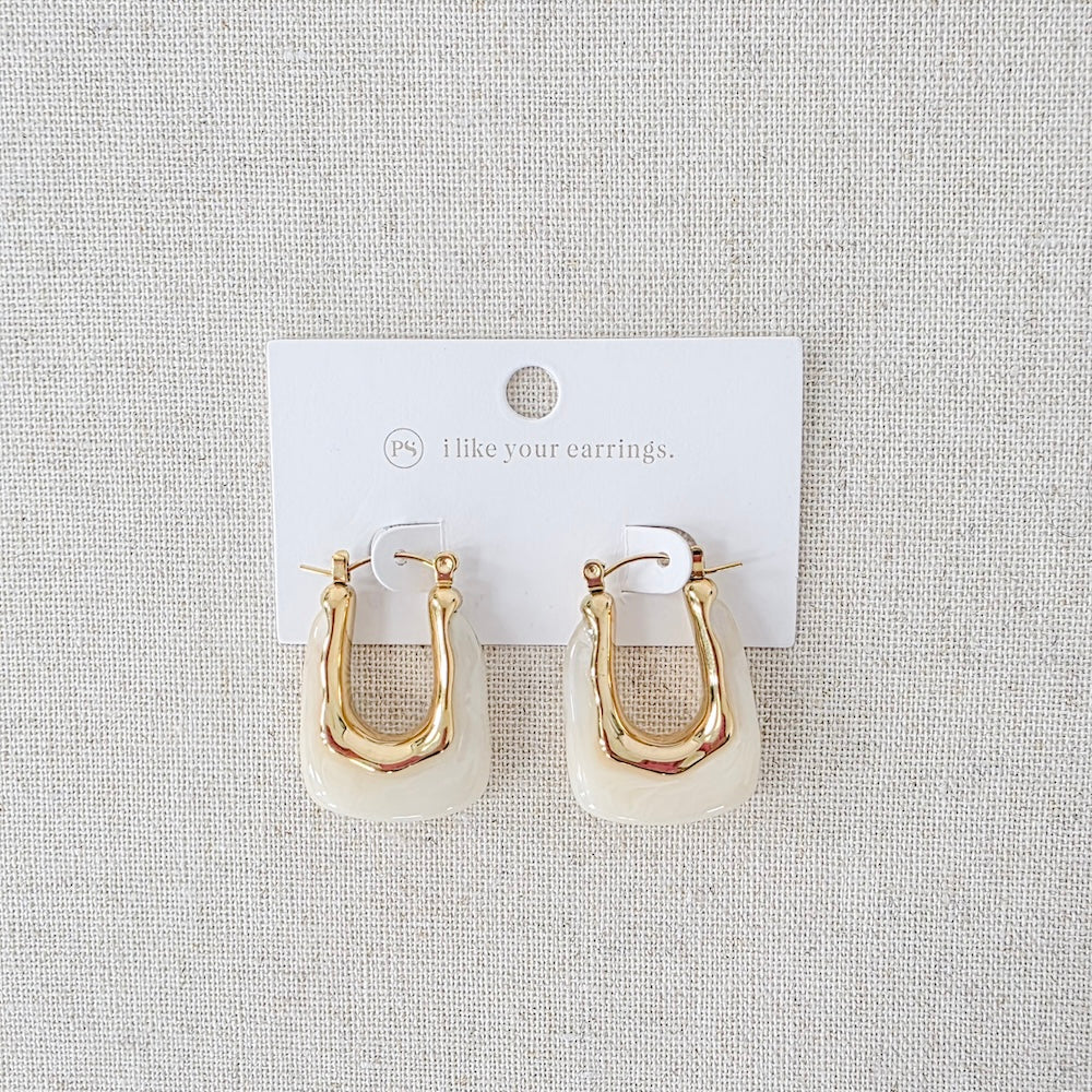 Cha-Cha Resin Hoop Earrings