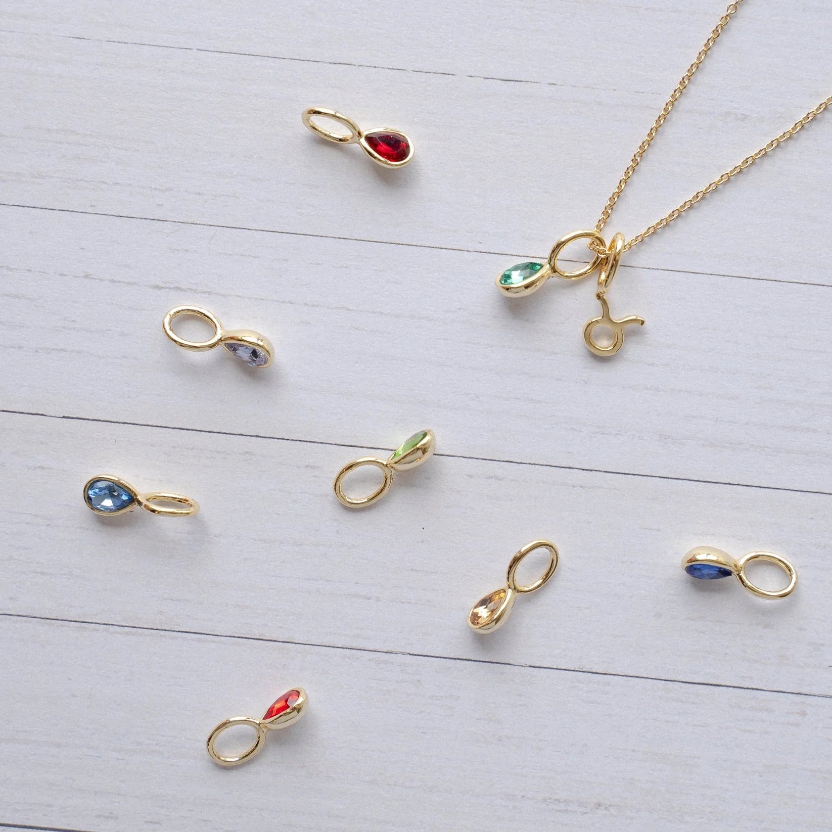 The Sis Kiss Birthstone Charms