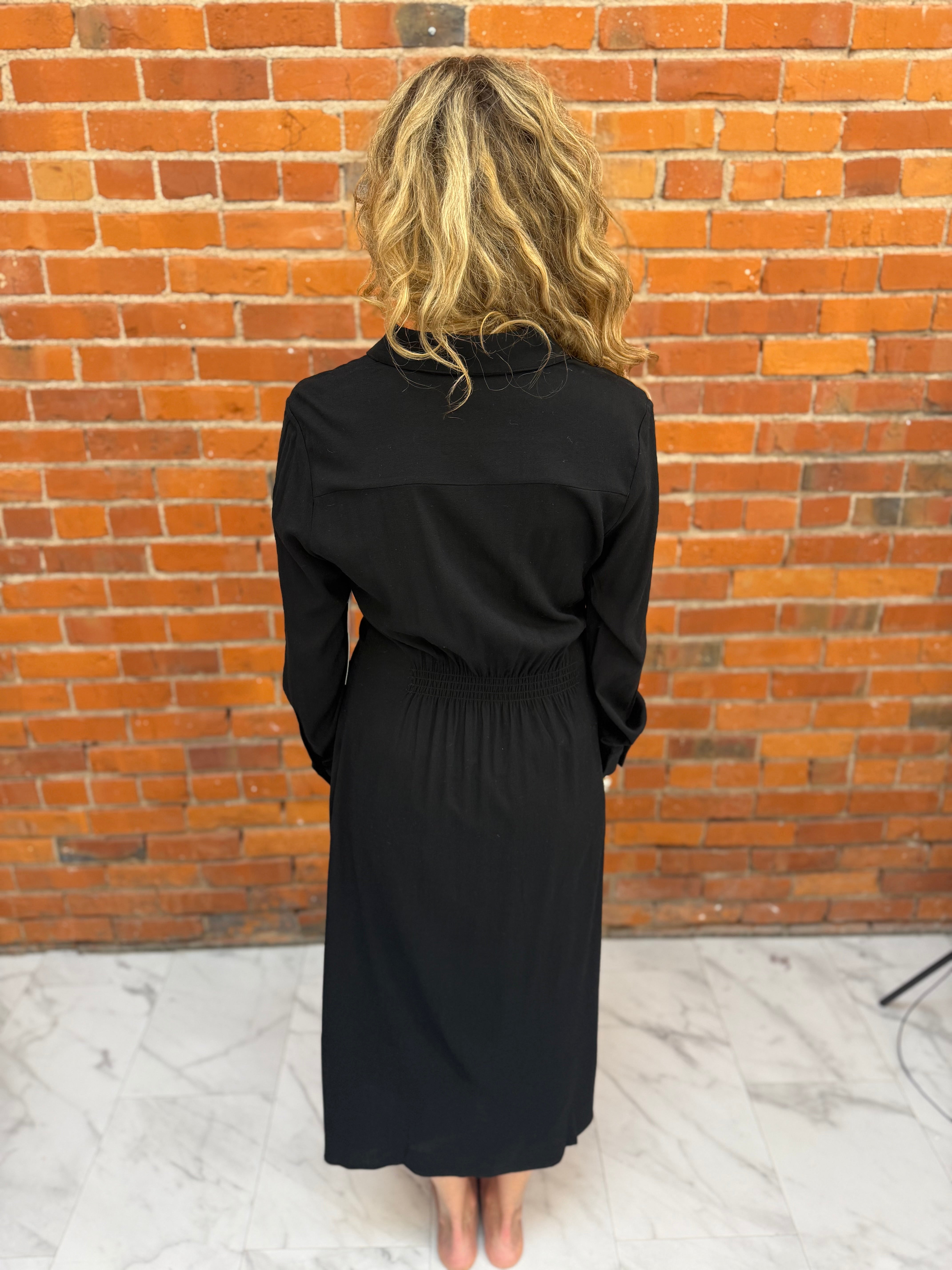 Tribal Long Sleeve Waist Wrap Dress