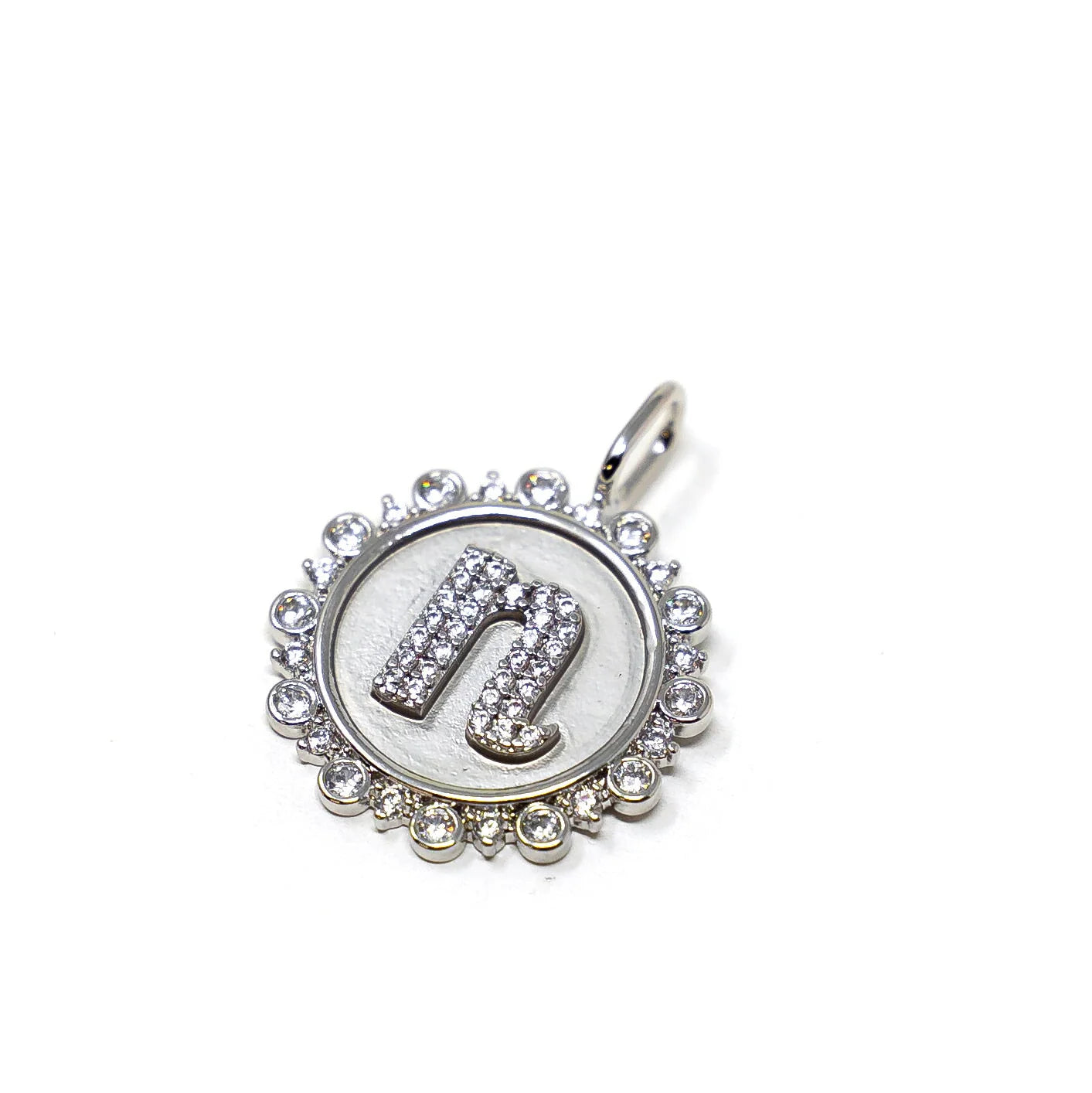 The Sis Kiss Vintage Coin Initial Charm