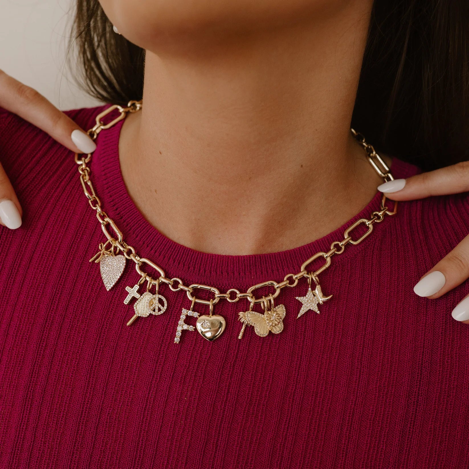 The Sis Kiss Collectors Charm Necklace