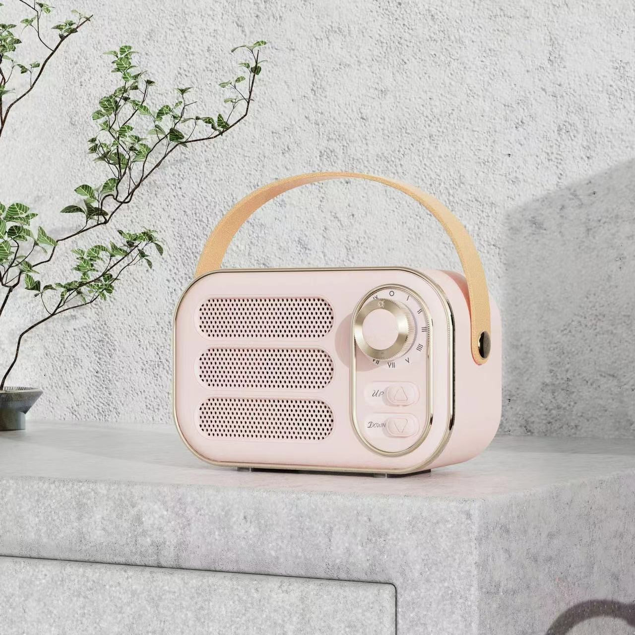 Vintage Bluetooth Speaker - Pink