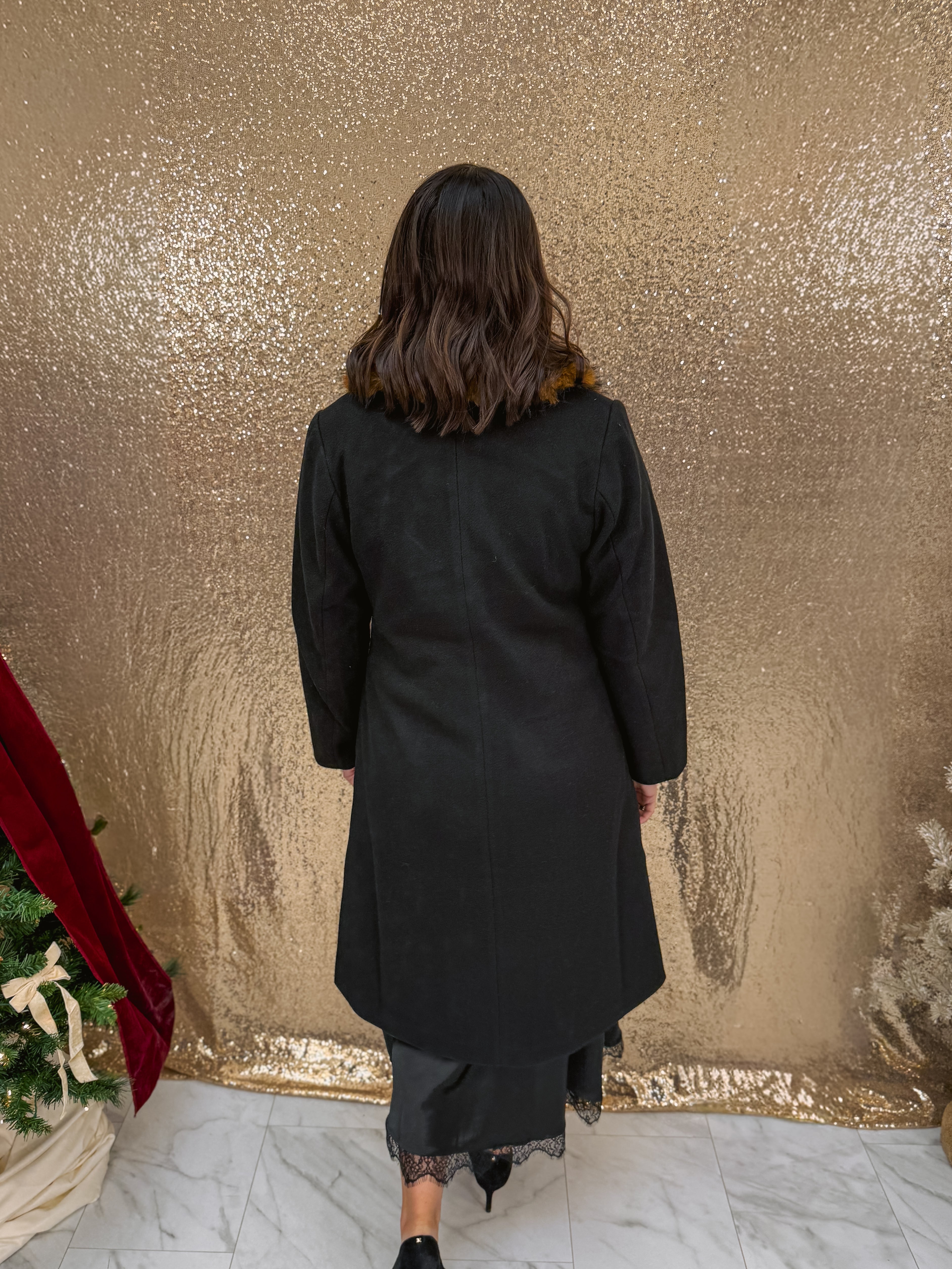 Molly Bracken Removable Faux Fur Coat