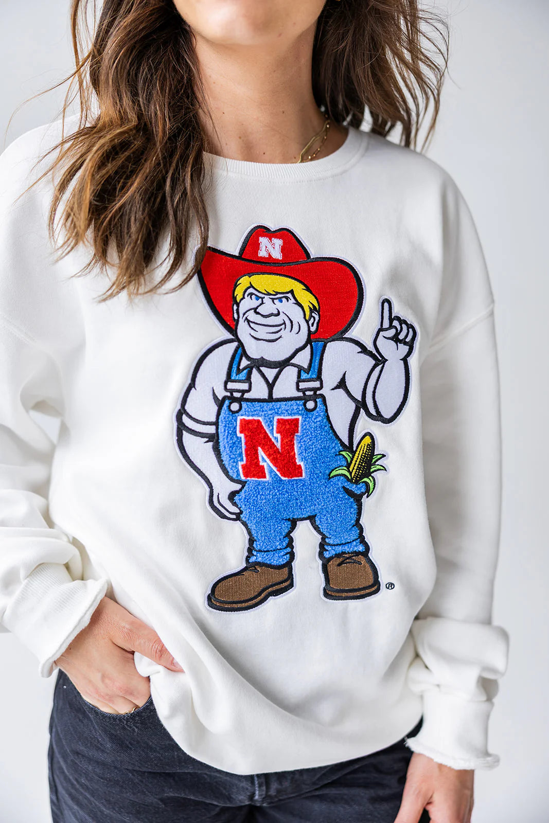 Nebraska Mascot Chenille Sweatshirt