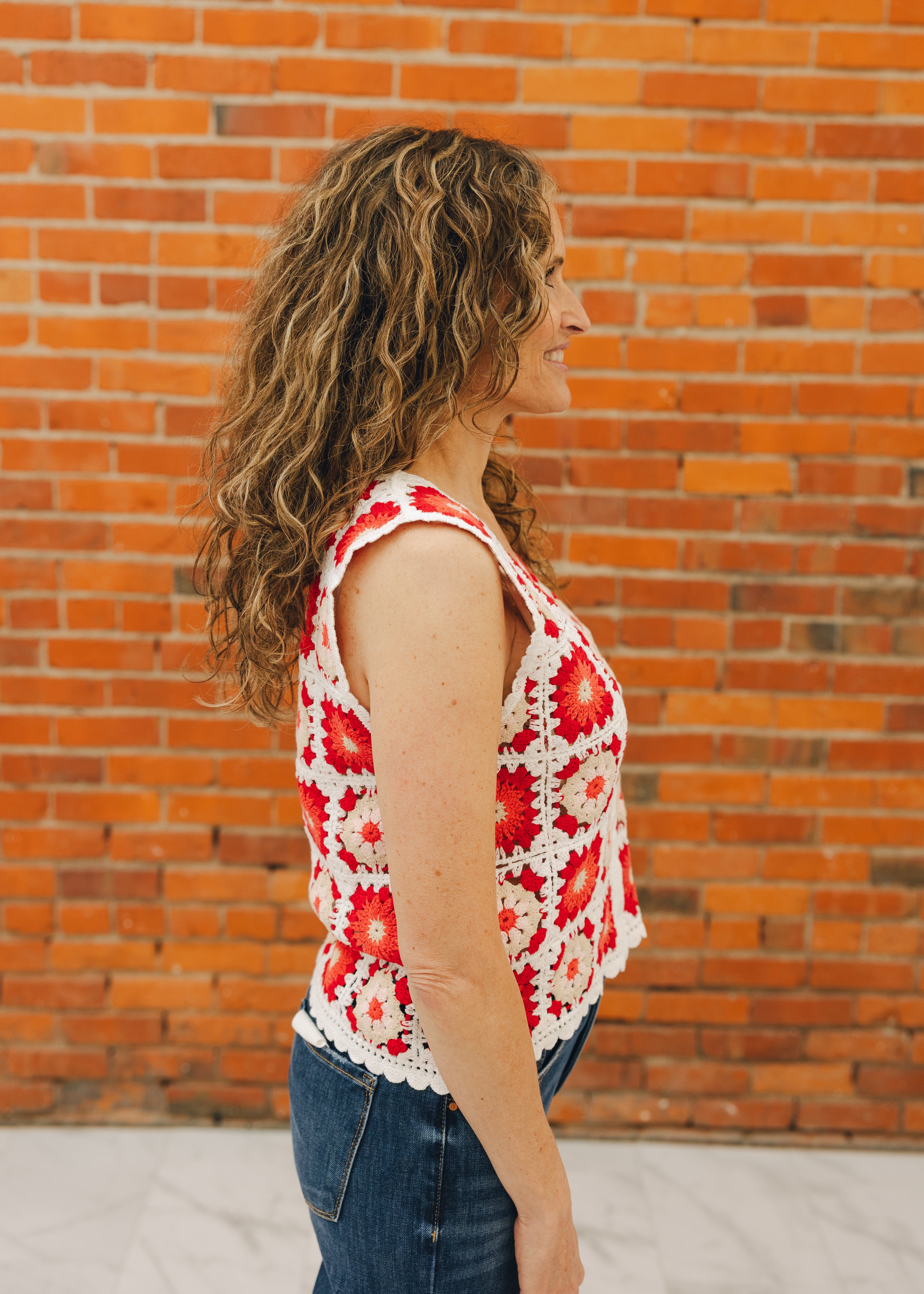 Crochet Button Through Vest