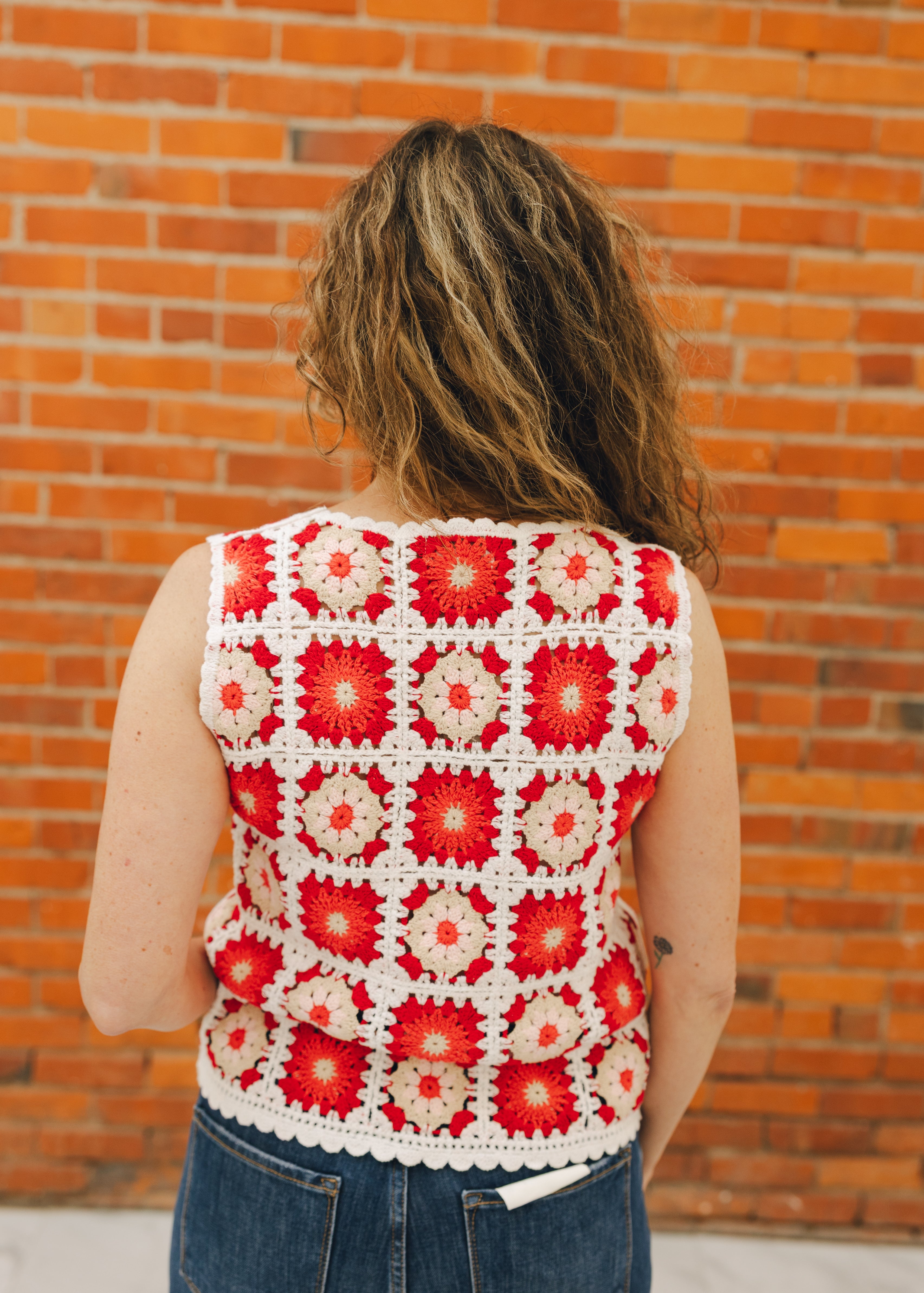Crochet Button Through Vest
