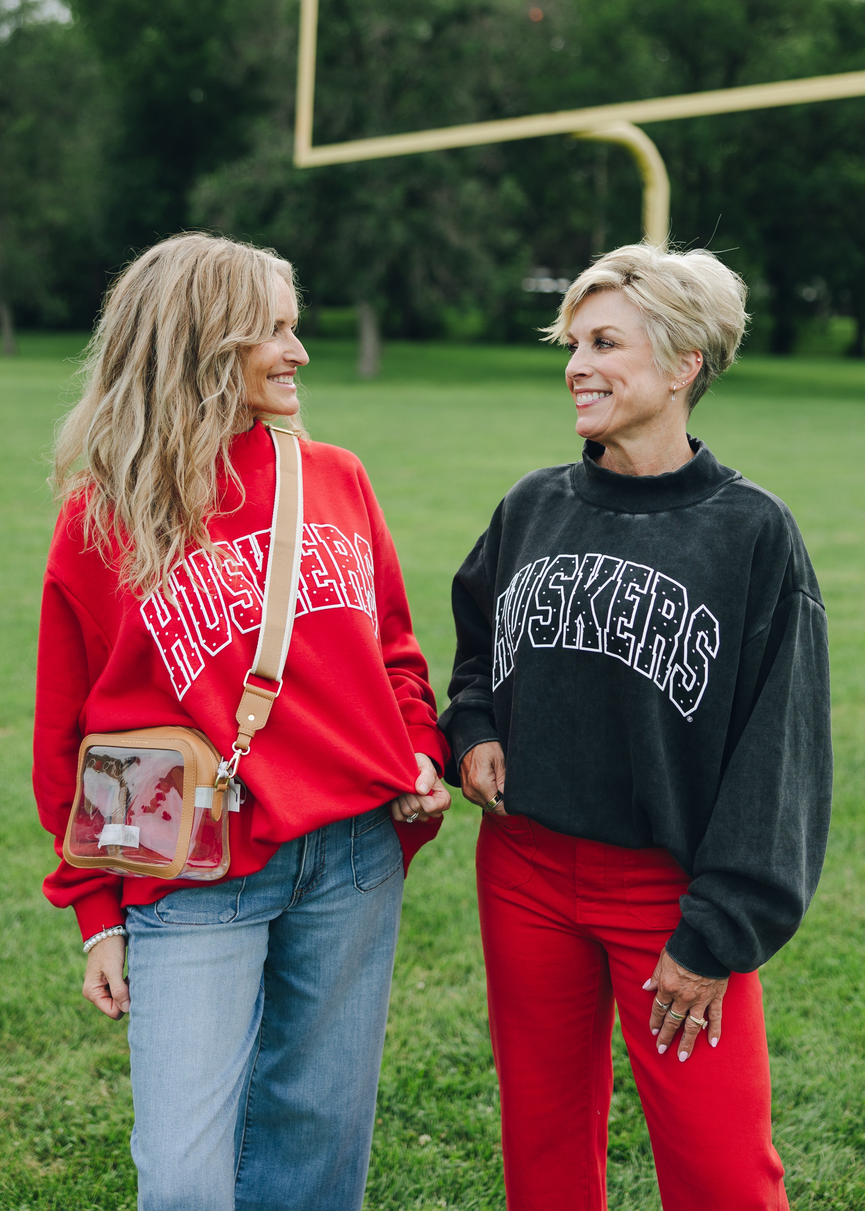 Nebraska Huskers Polka Dot Mock Neck