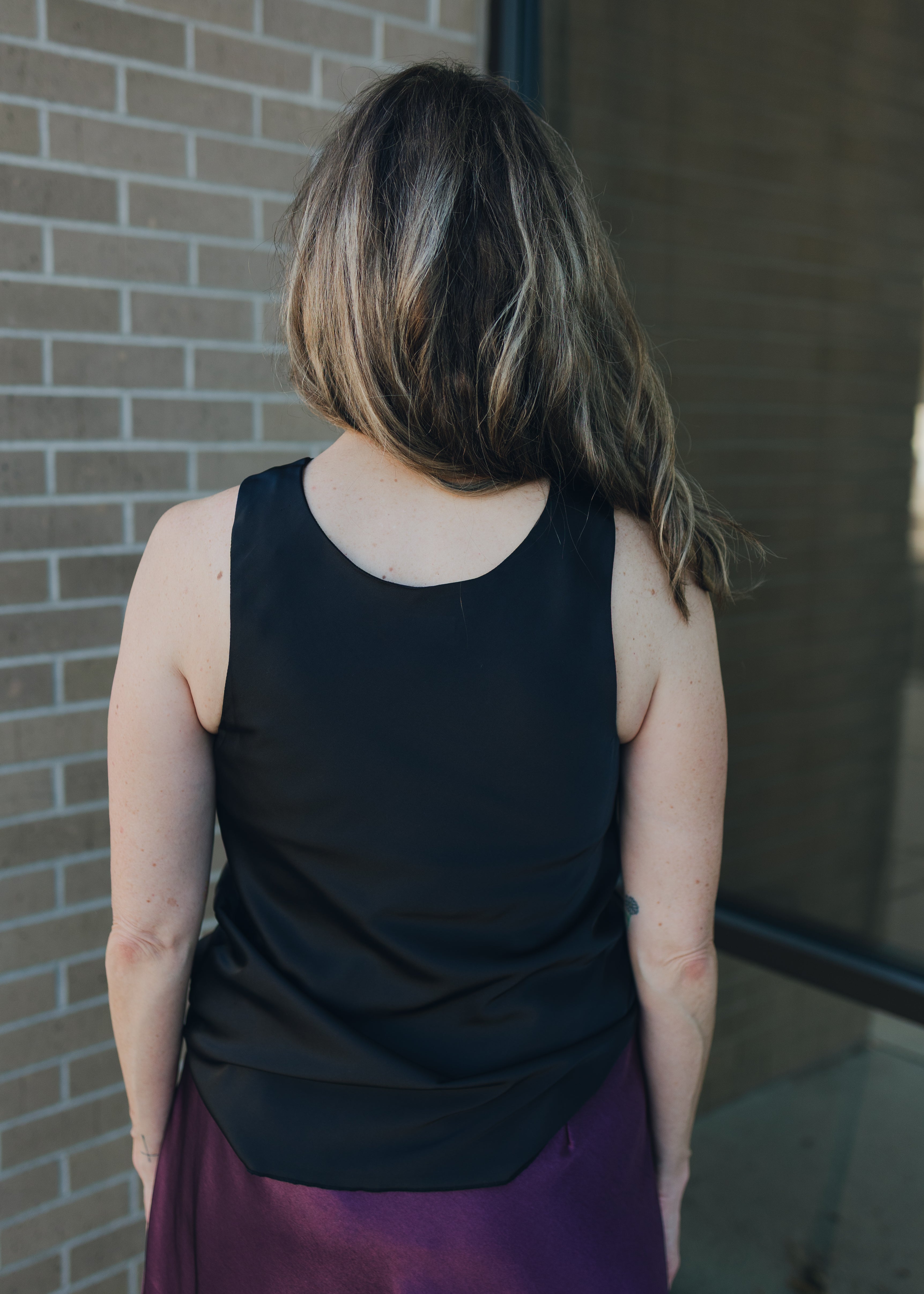 Molly Bracken Satin Top - Black