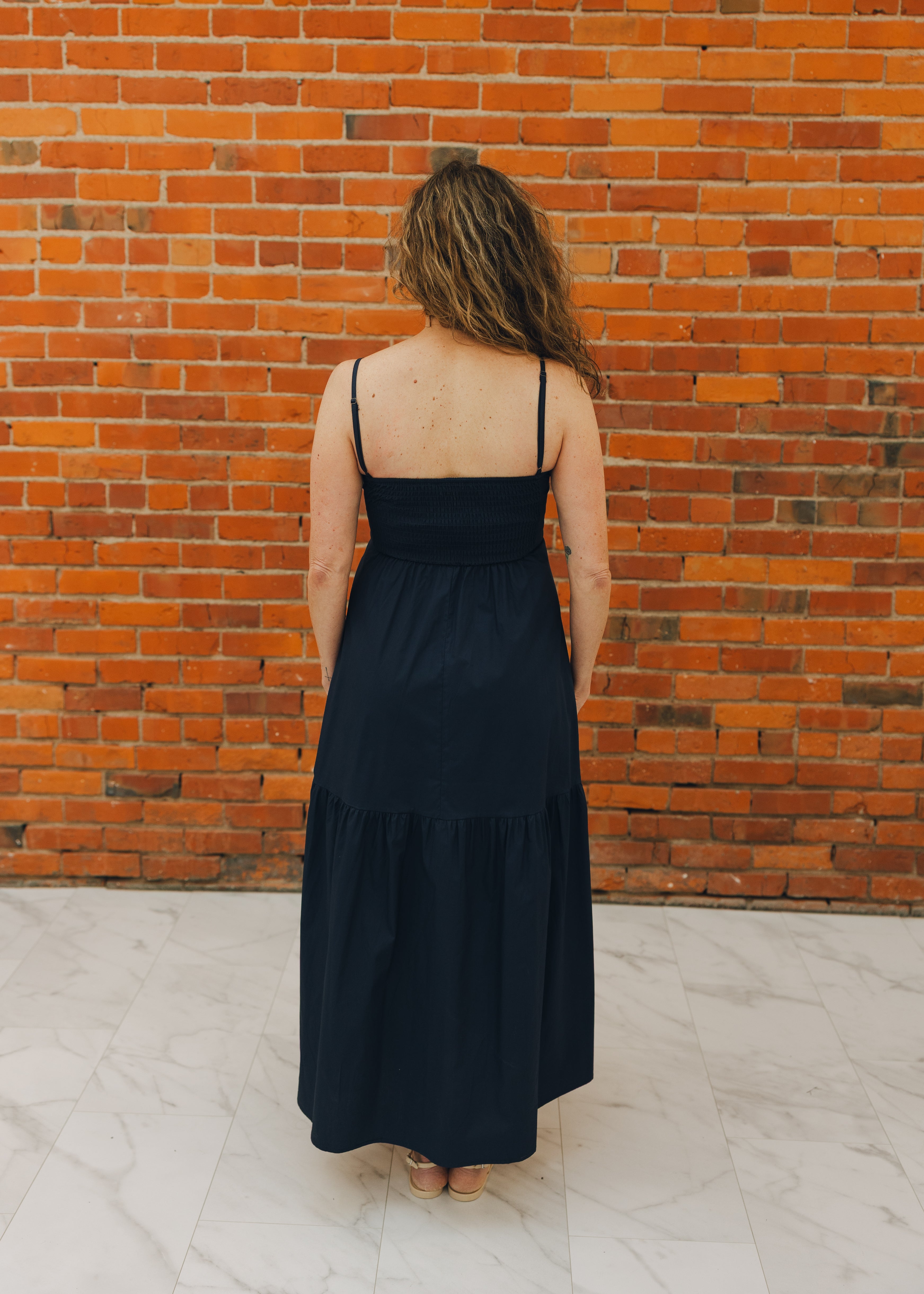 Bow Front Solid Maxi Dress