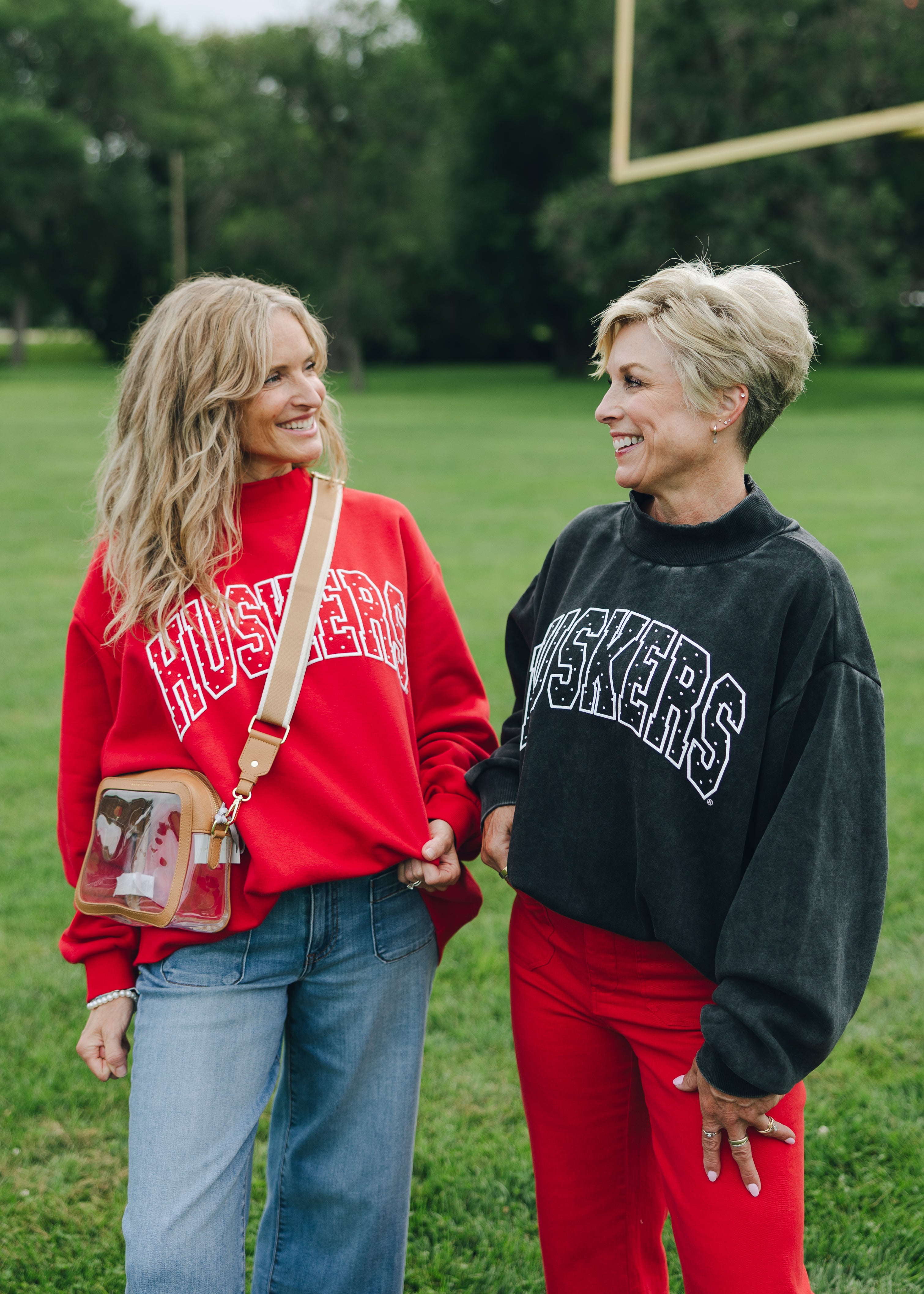 Nebraska Huskers Polka Dot Mock Neck