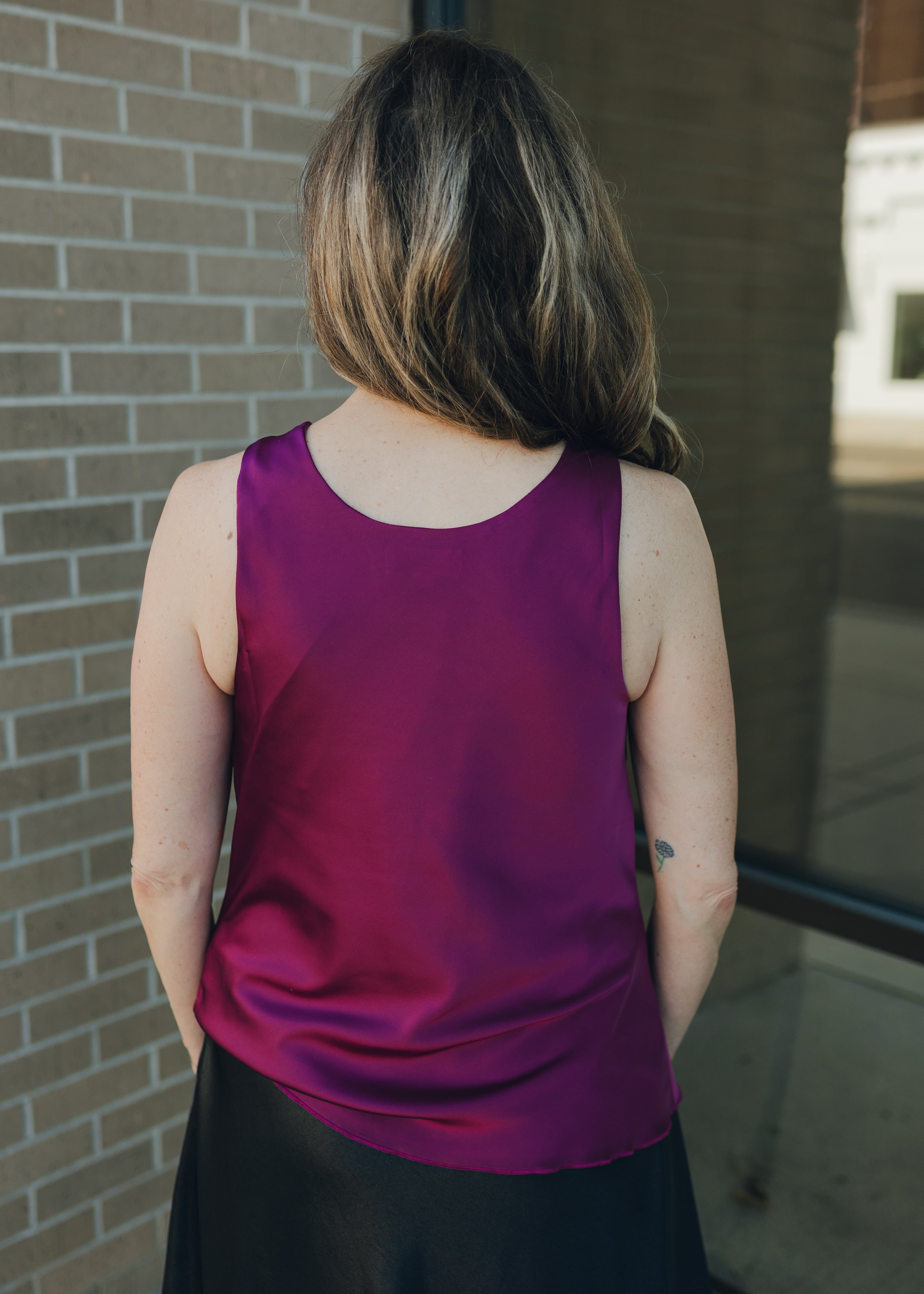 Molly Bracken Satin Top - Purple