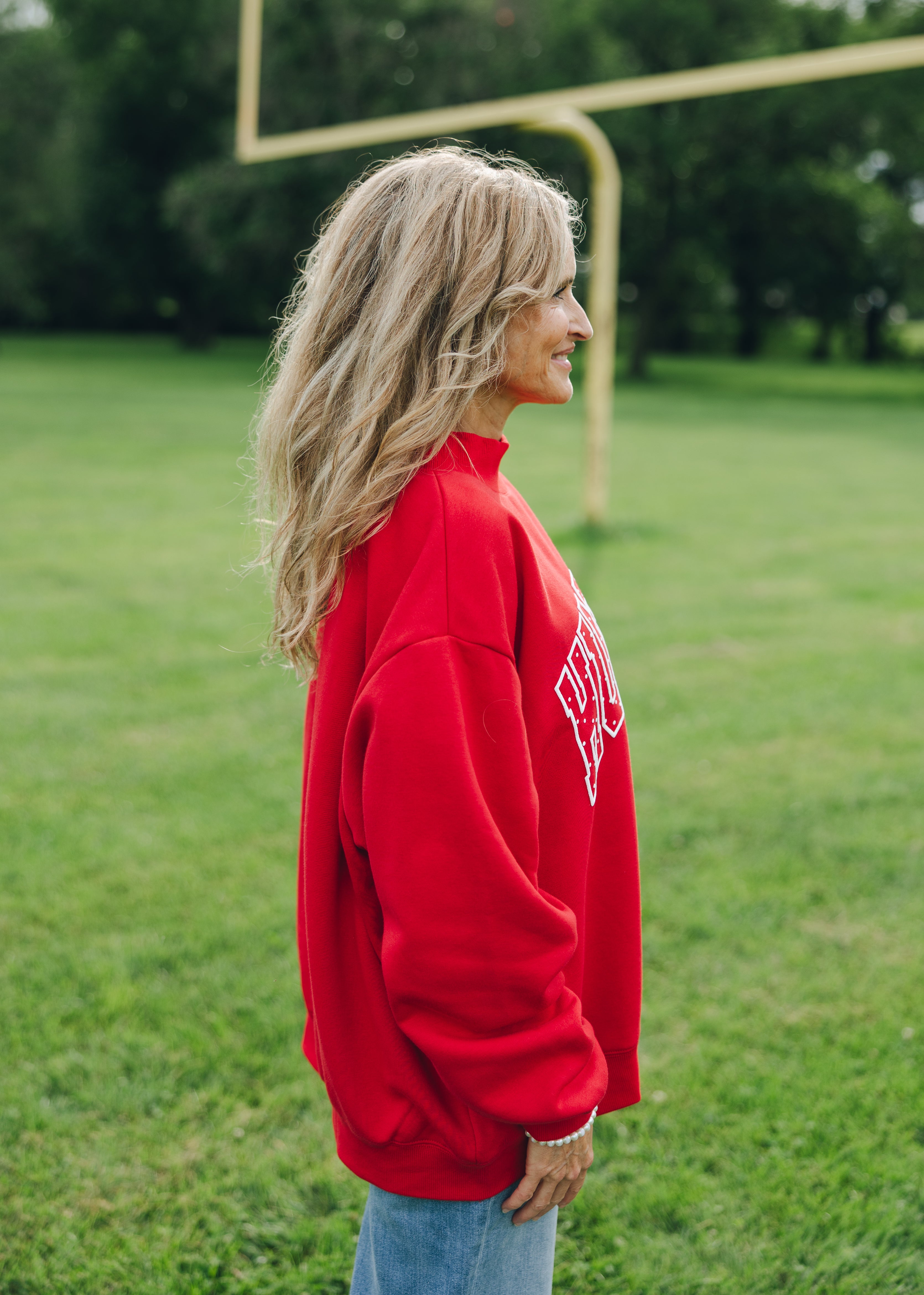 Nebraska Huskers Polka Dot Mock Neck