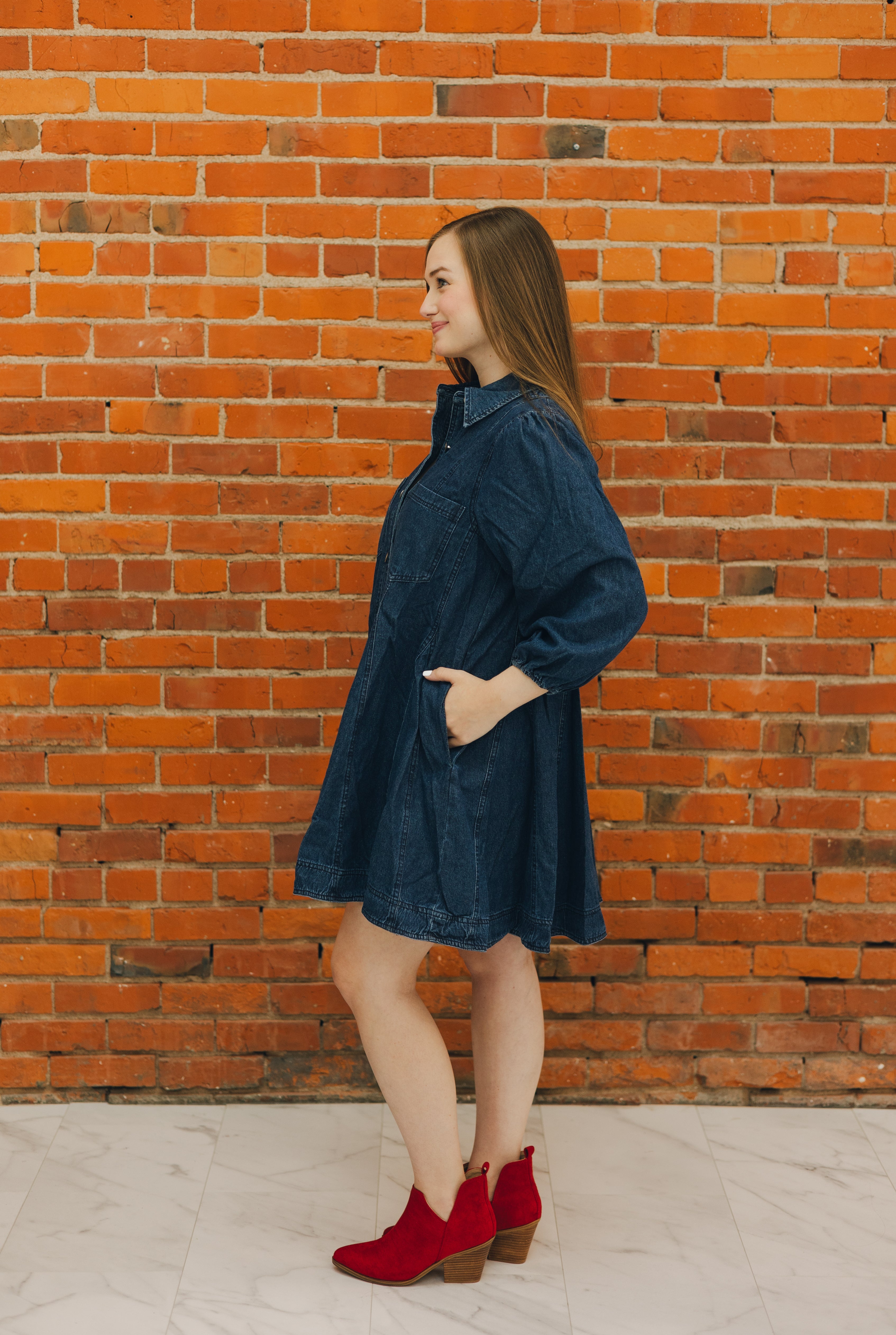 Dark Denim Dress — Kirtsey's Clothing & Gift Boutique