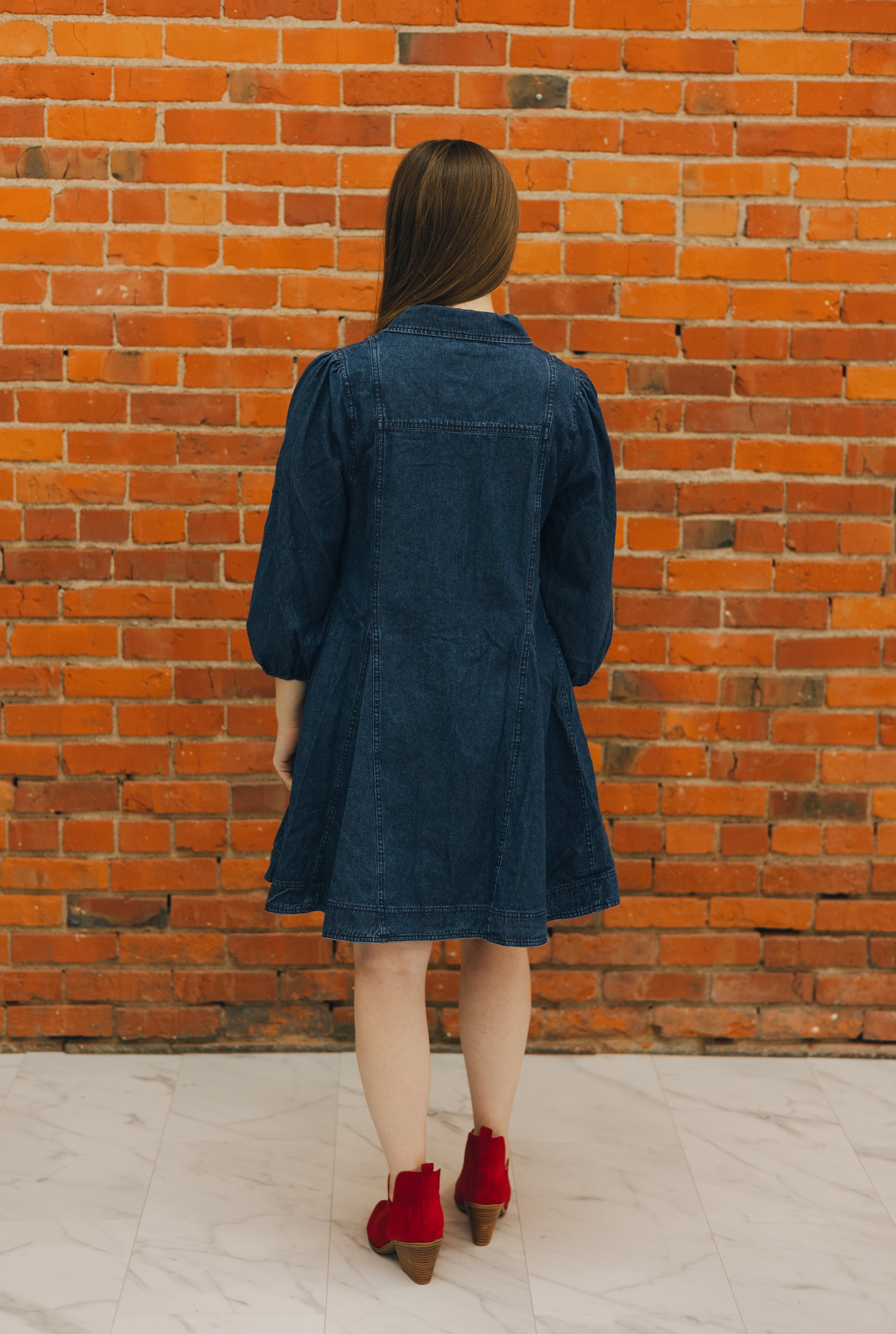 Dark Denim Dress — Kirtsey's Clothing & Gift Boutique