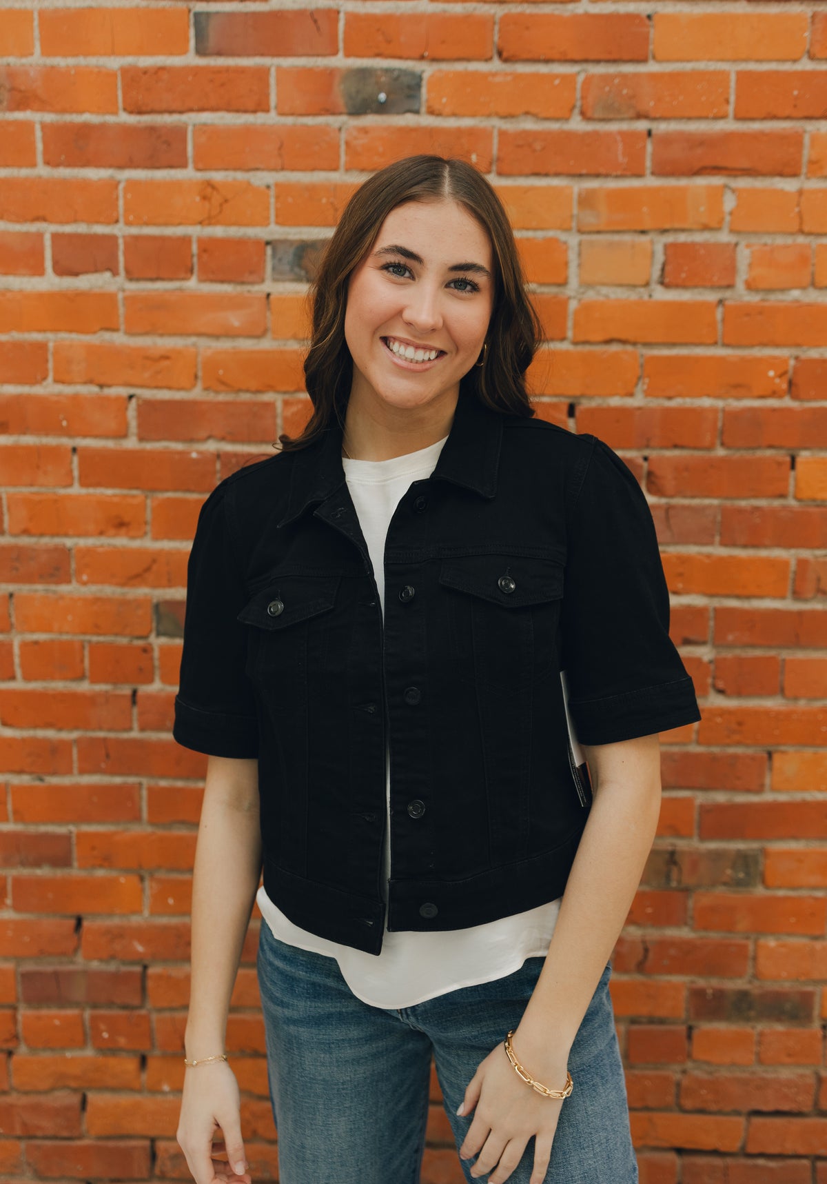 Tribal Elbow Sleeve Denim Jacket — Kirtsey's Clothing & Gift Boutique