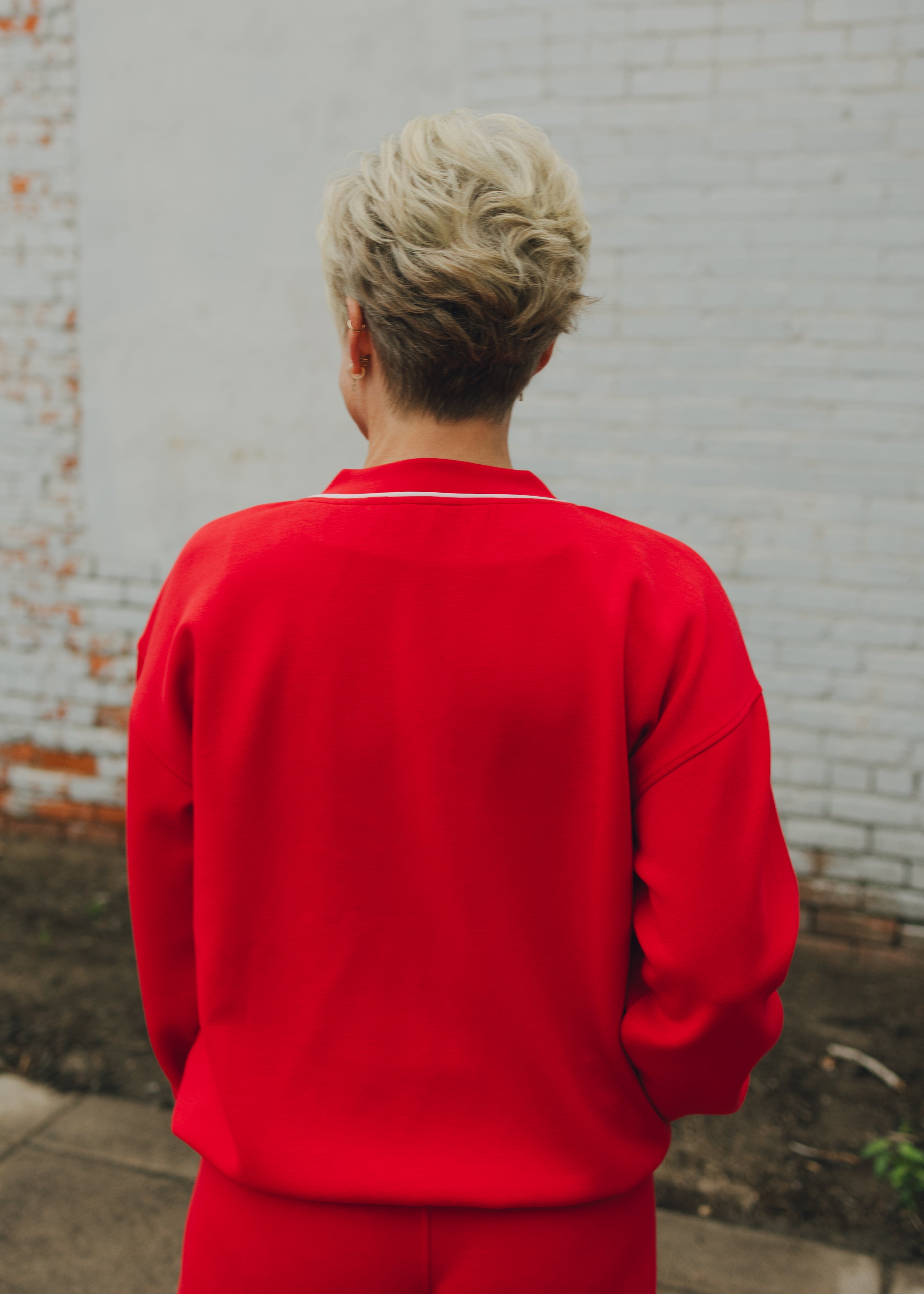 Modal Poly Piping V-Neck Top