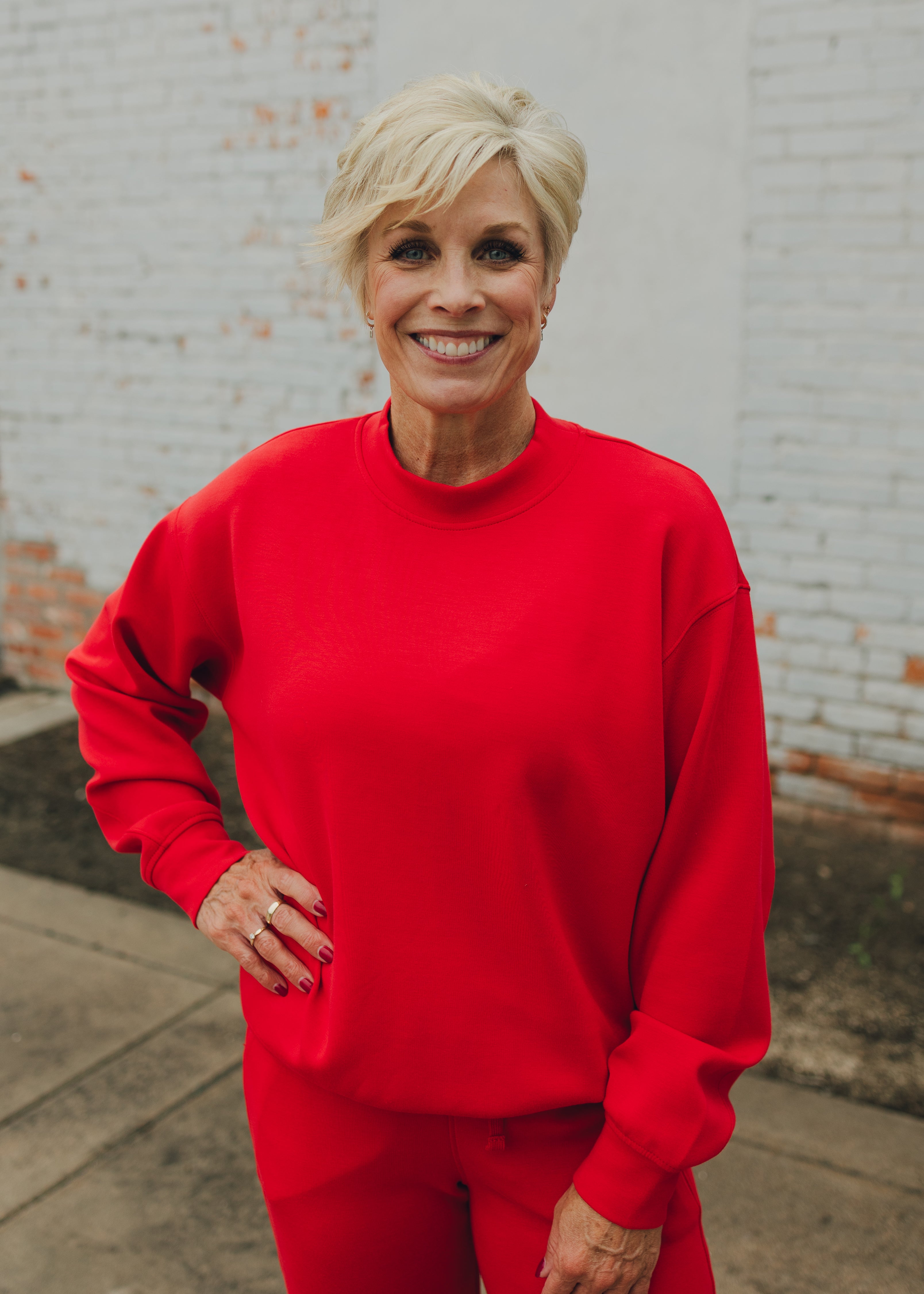 Modal Scuba Mock Neck - Red