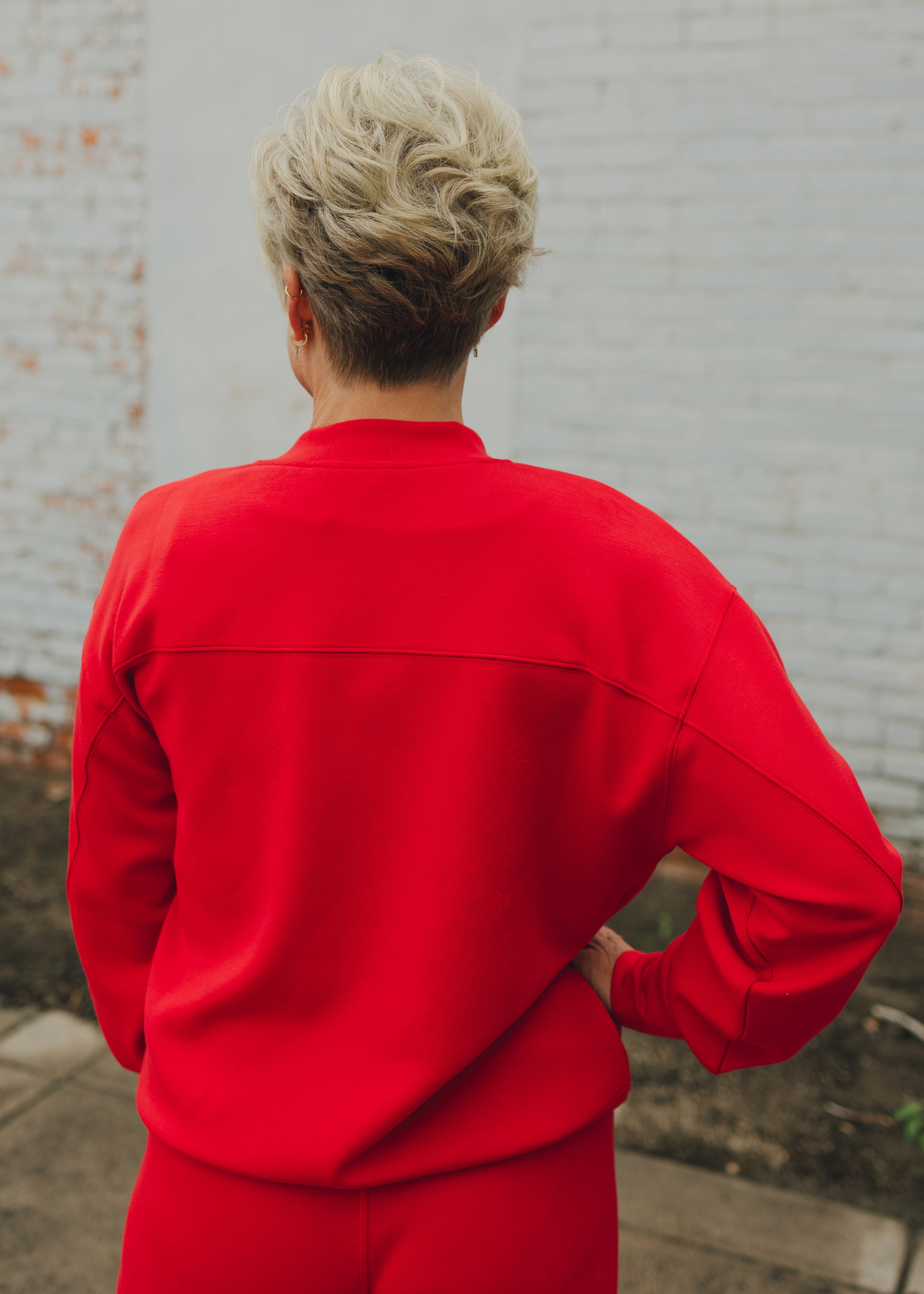 Modal Scuba Mock Neck - Red