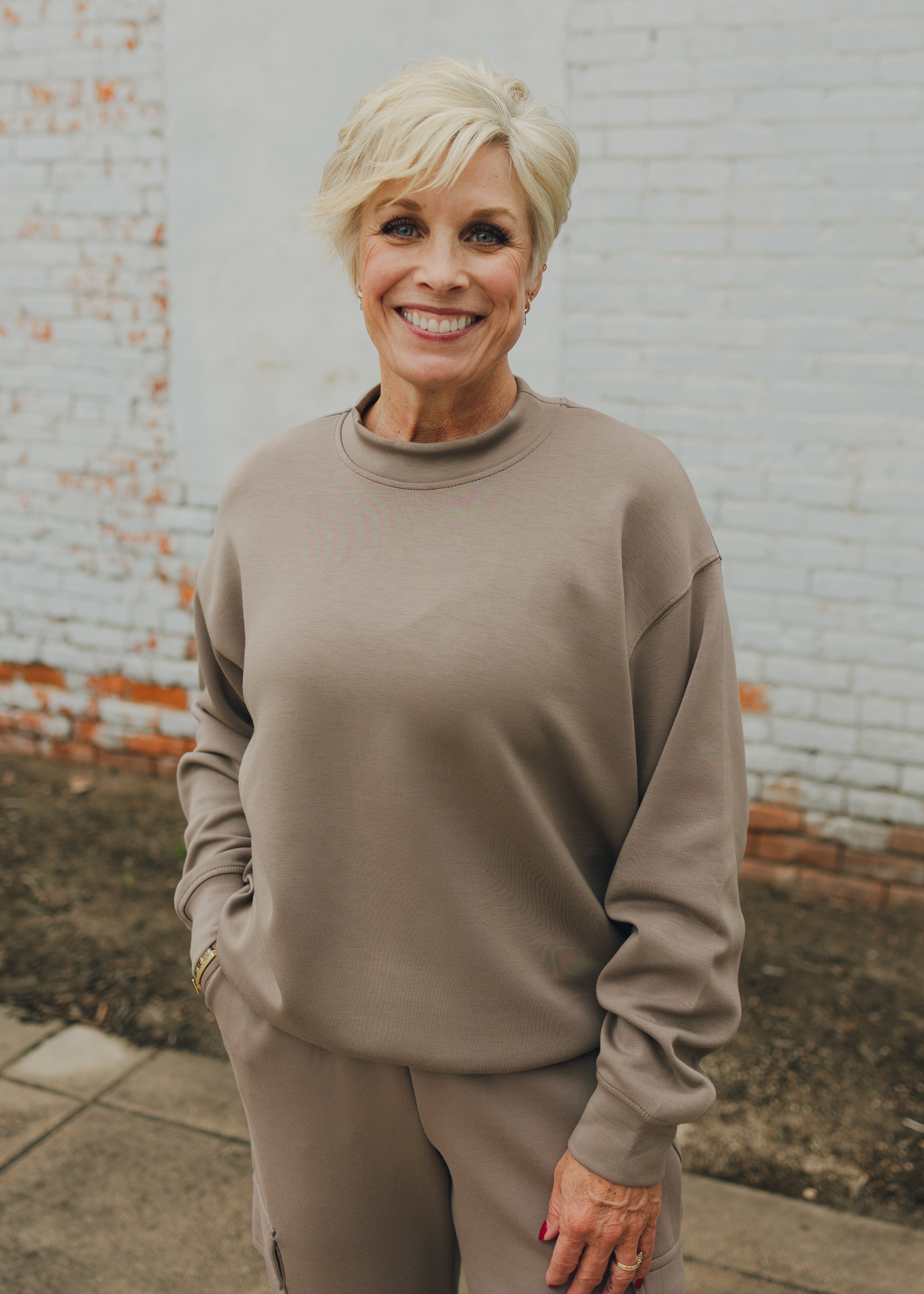 Modal Scuba Mock Neck Pullover