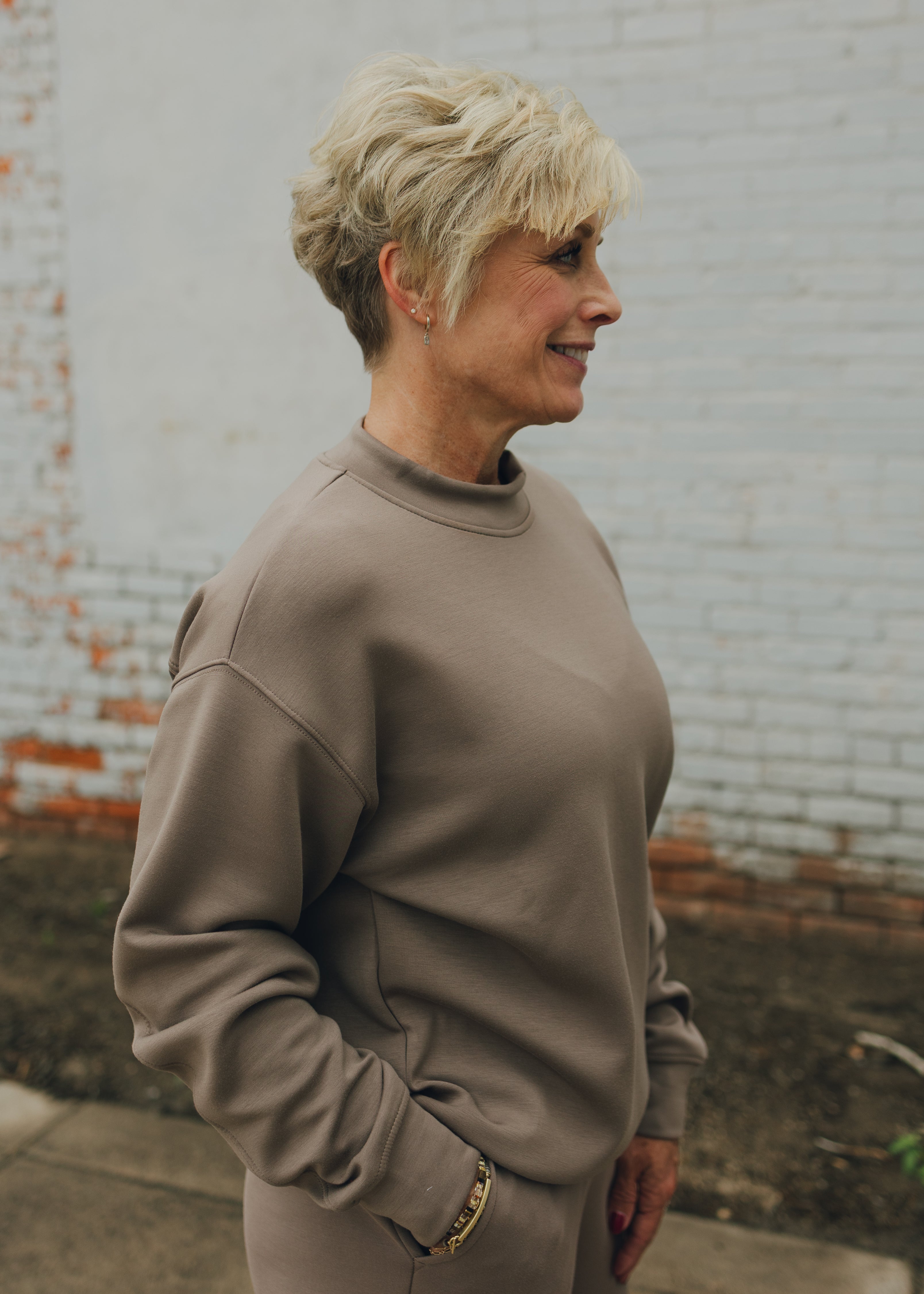 Modal Scuba Mock Neck Pullover