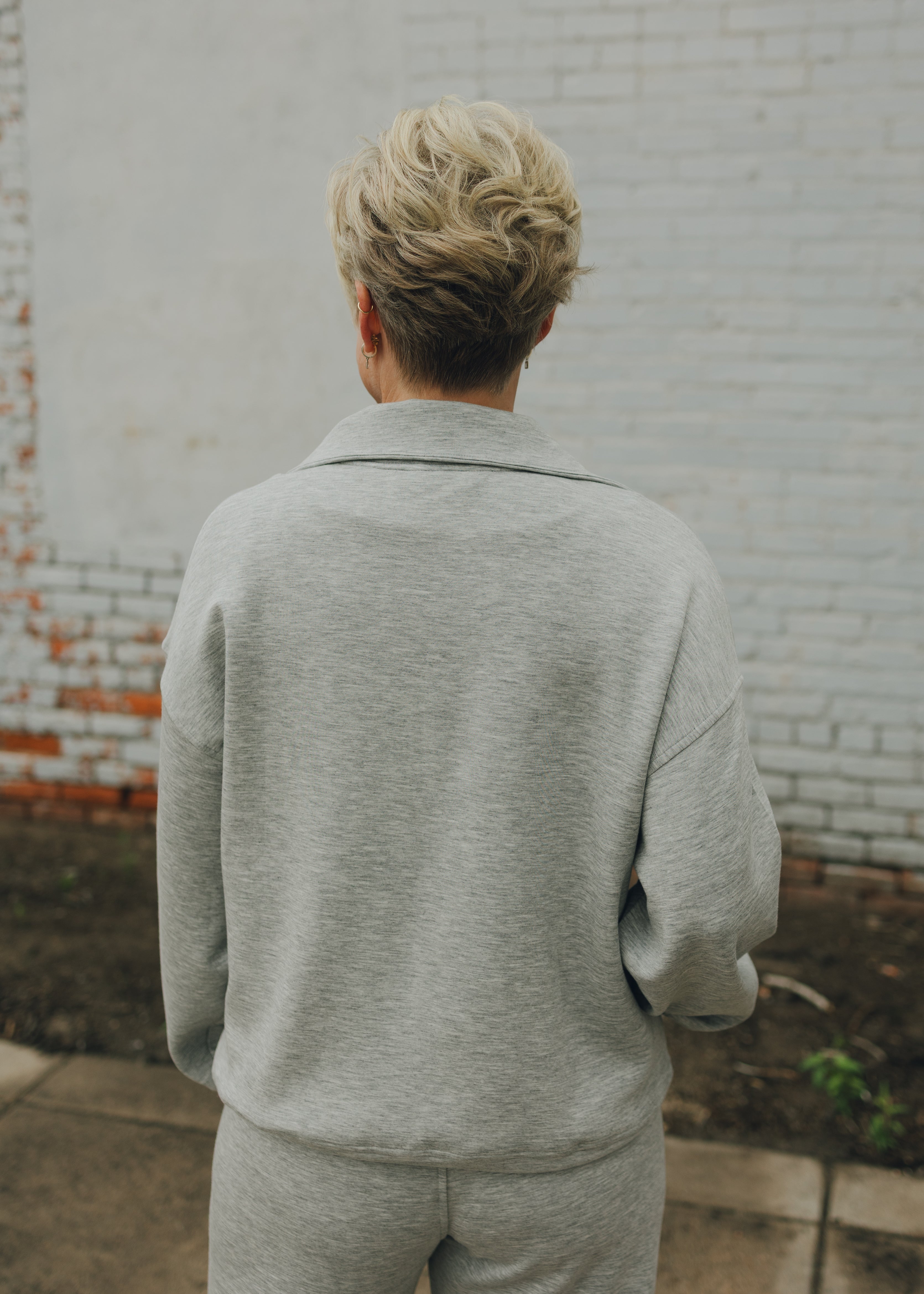 Modal Quarter Zip Mock Neck Pullover