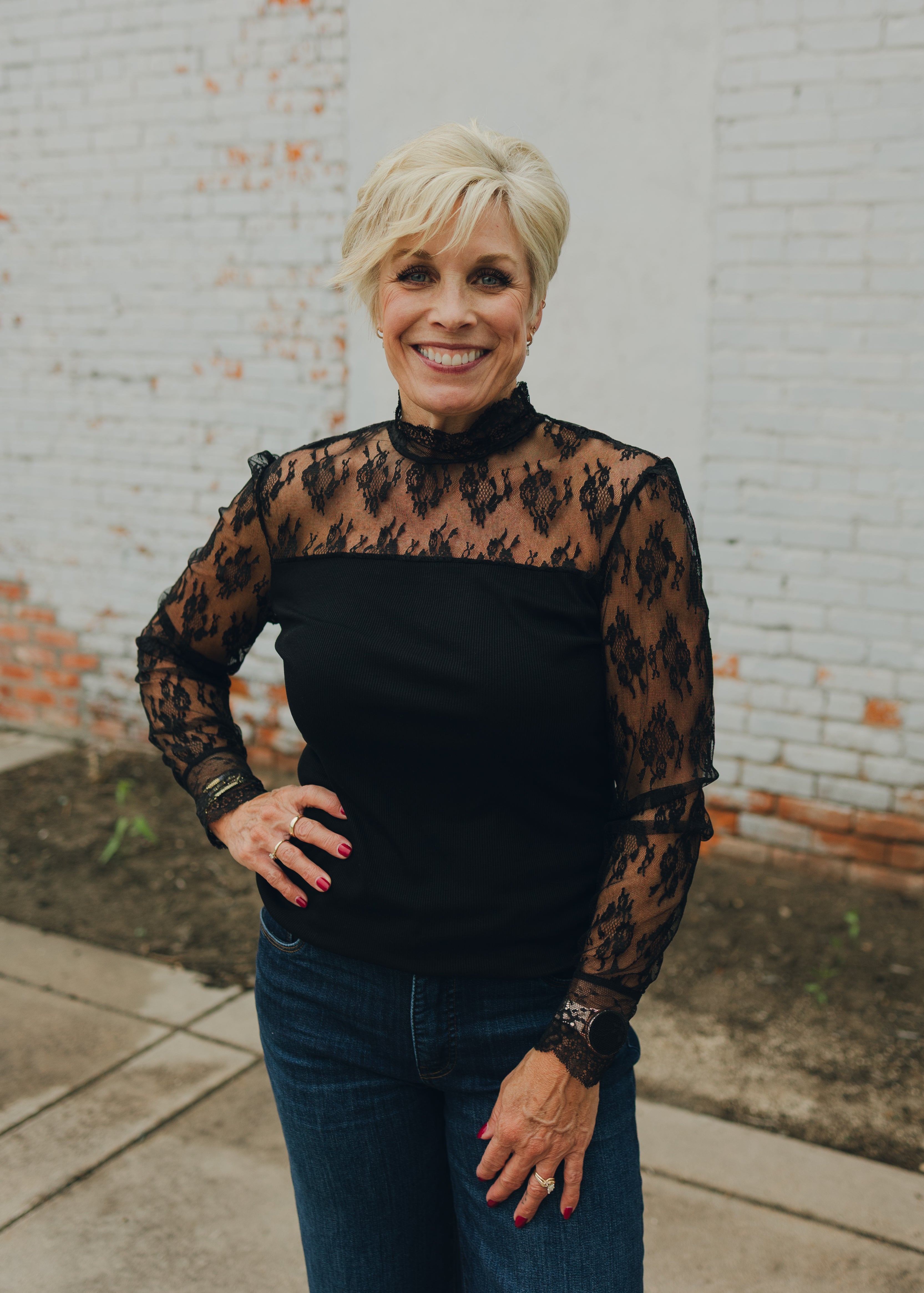 Molly Bracken Knitted Lace Top