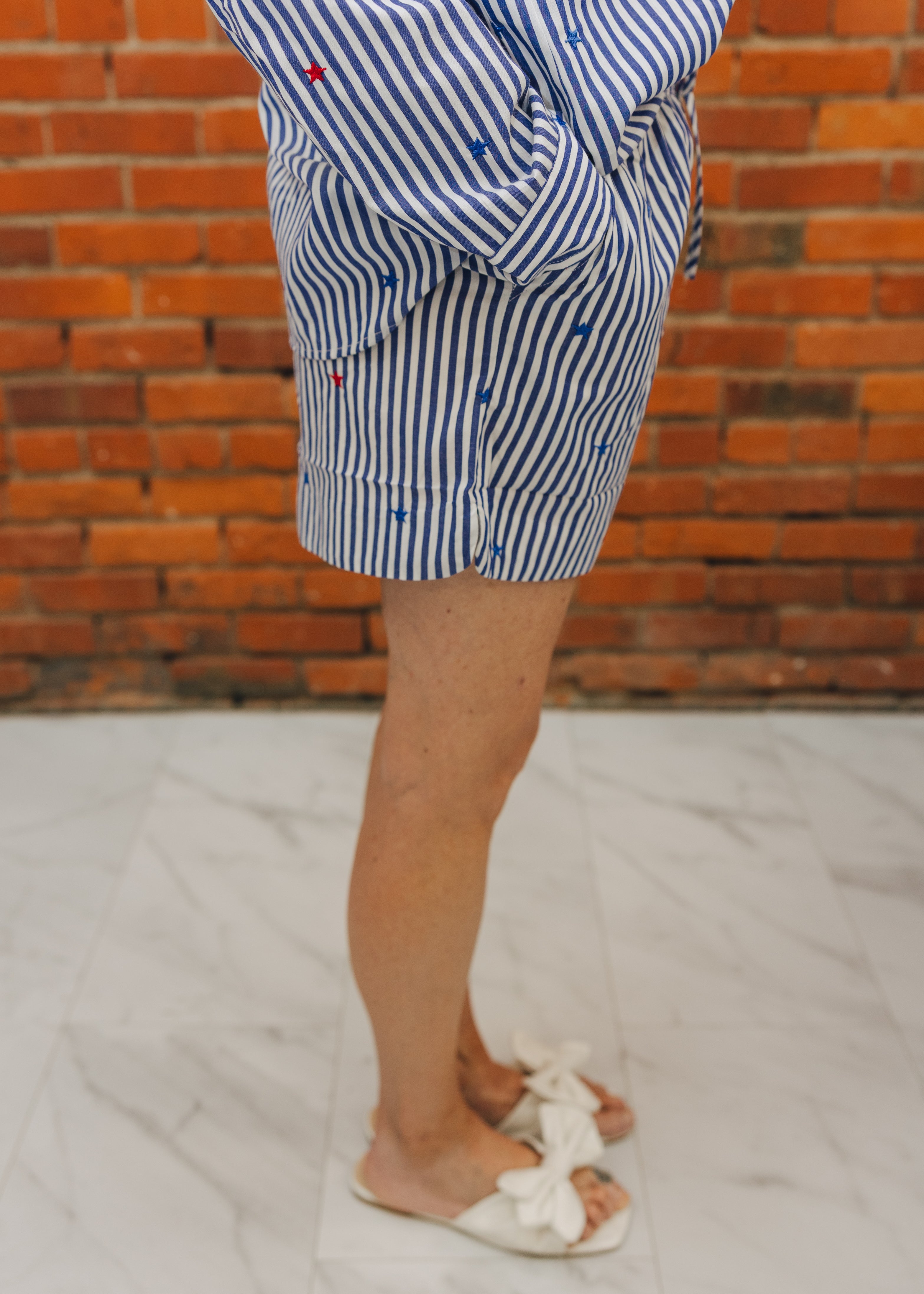 Striped Shorts with Stars