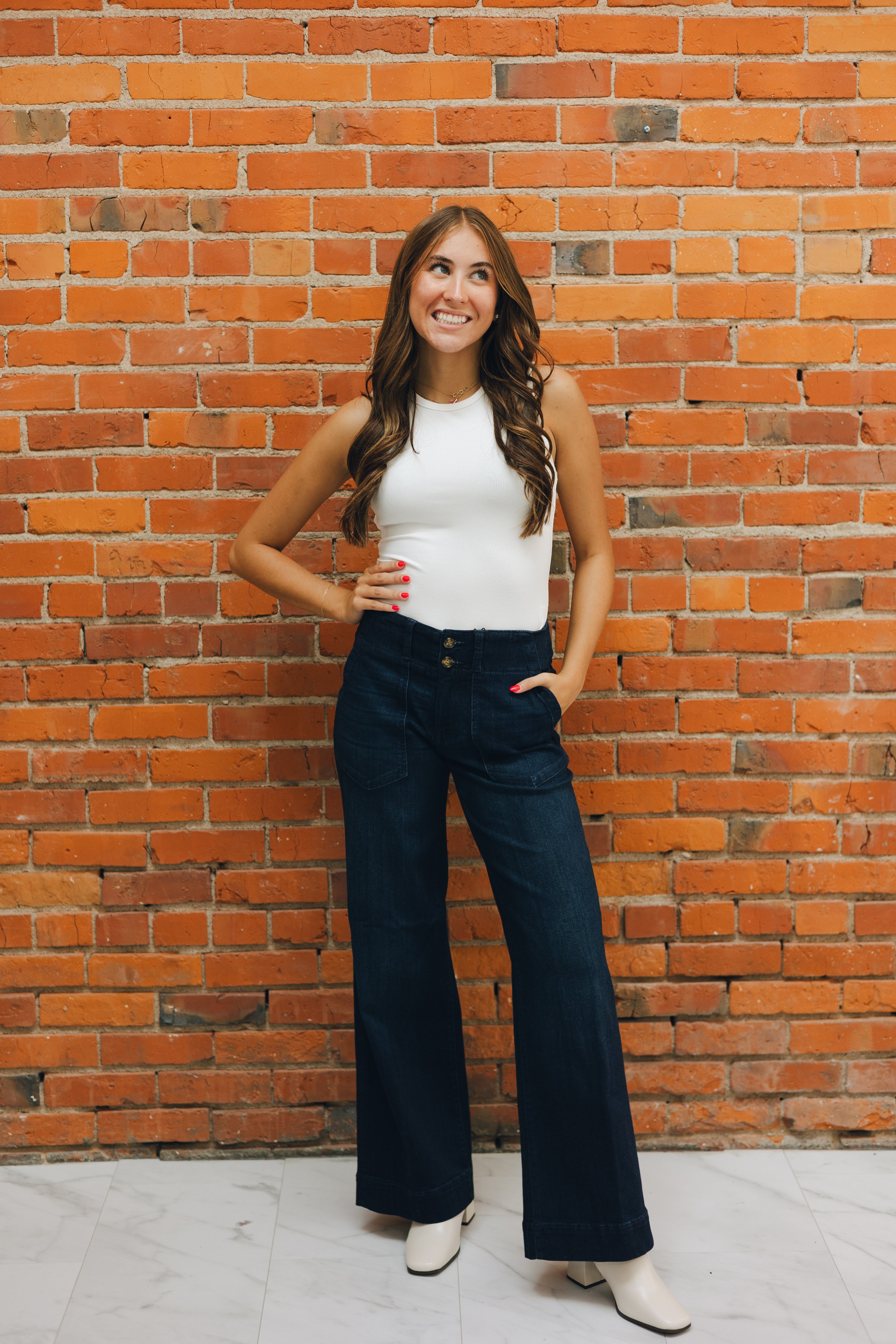 Liverpool Patch Pocket Wide Leg 30"